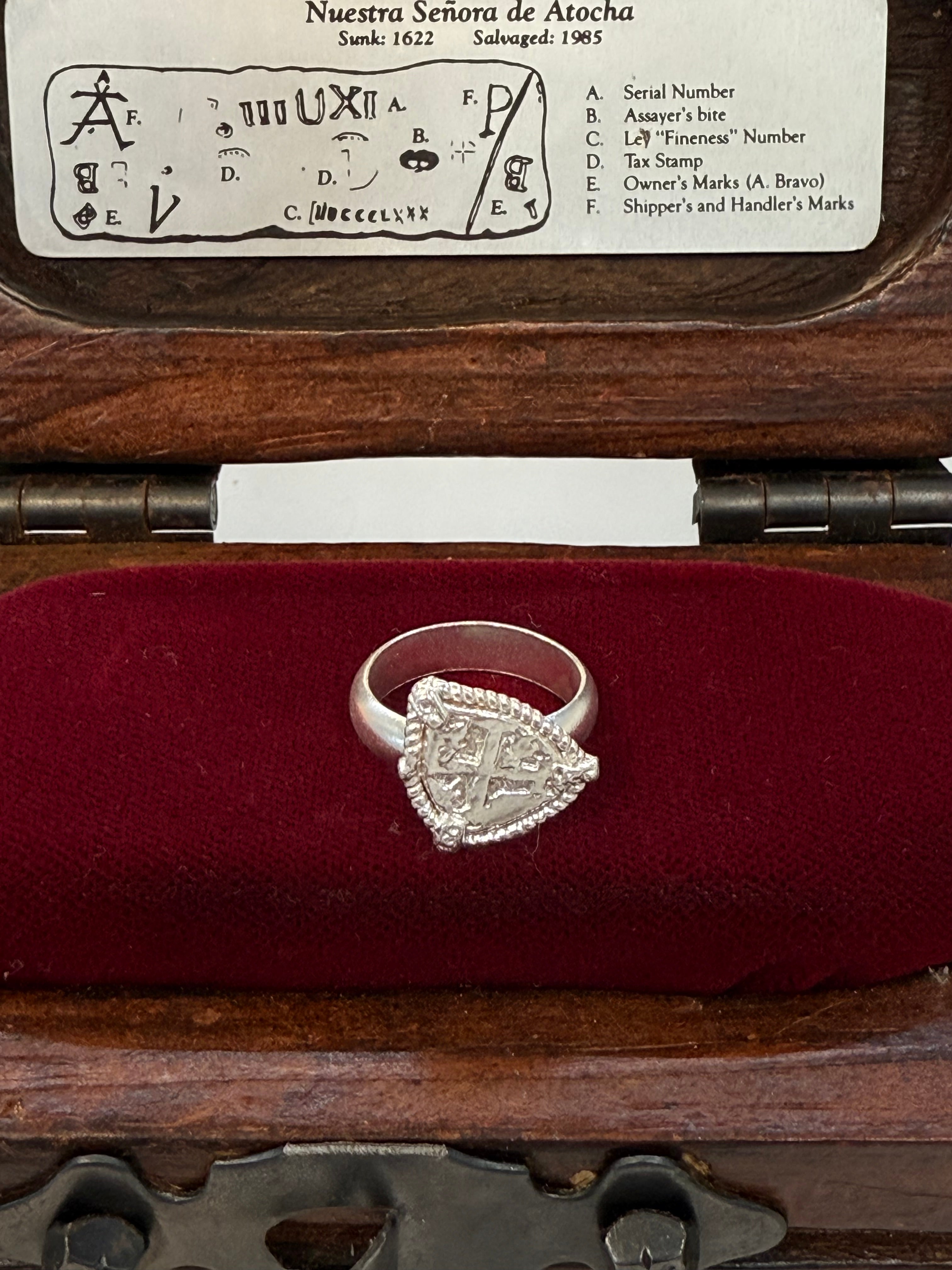 ATOCHA SILVER COIN RING