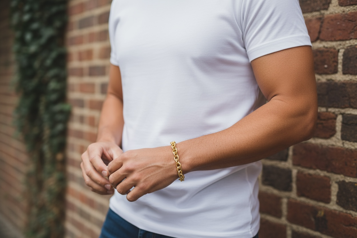 14k solid real solid gold handmade money chain bracelet 5mm