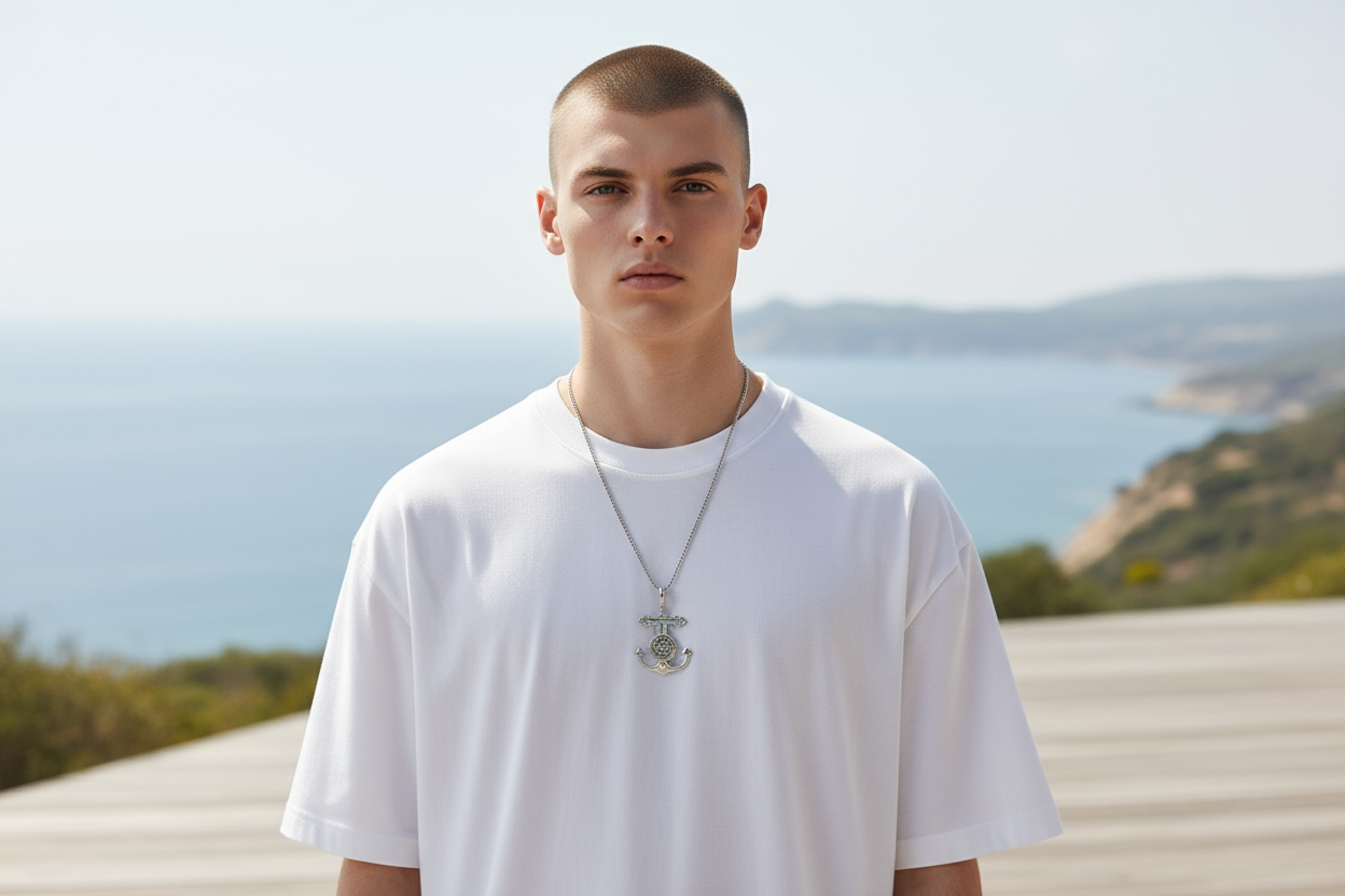 Atocha Silver coin pendant in Anchor Setting