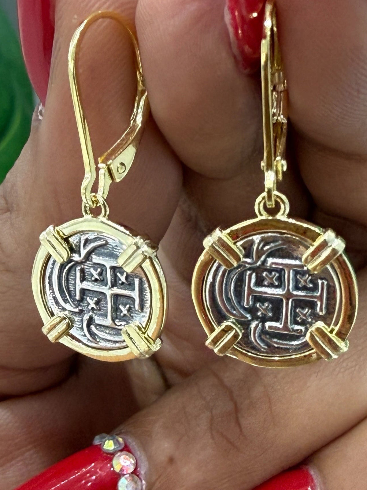 Gorgeous atocha mini coin earrings 13mm