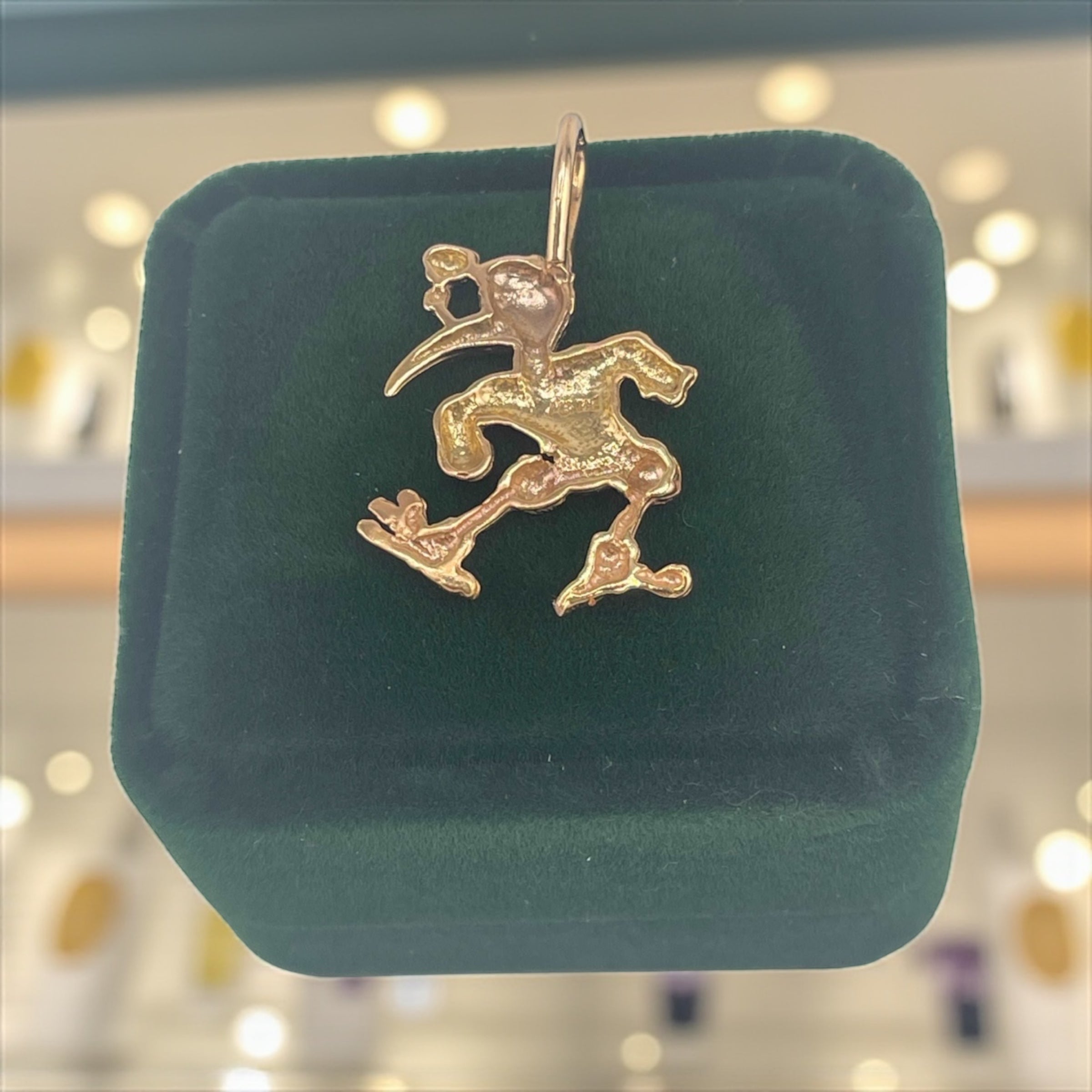14K REAL GOLD HANDMADE MIAMI HURRICANE PENDANT