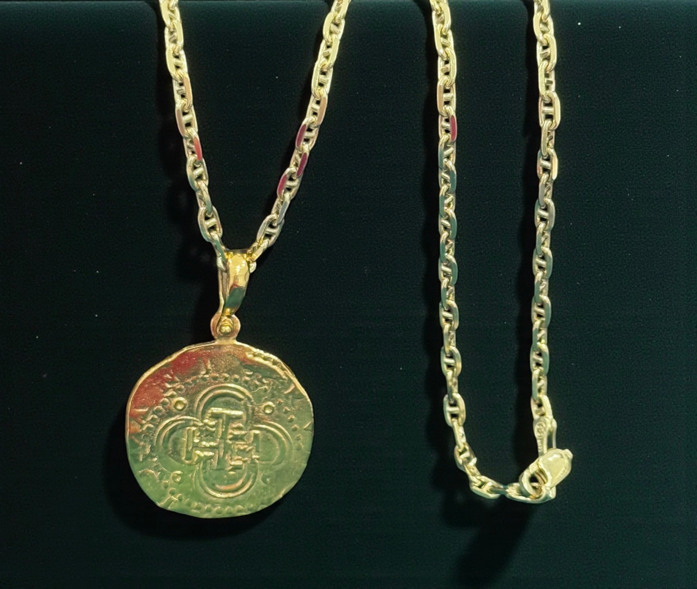 ATOCHA SHIPWRECK GOLD COIN PENDANT HANDMADE WITH 14k SOLID GOLD