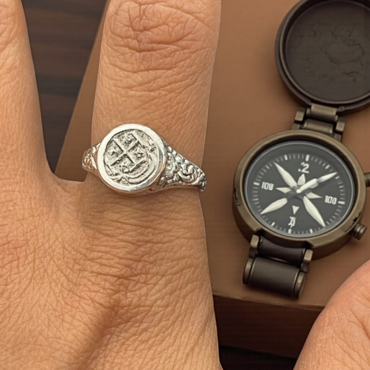 ATOCHA SILVER MINI COIN RING