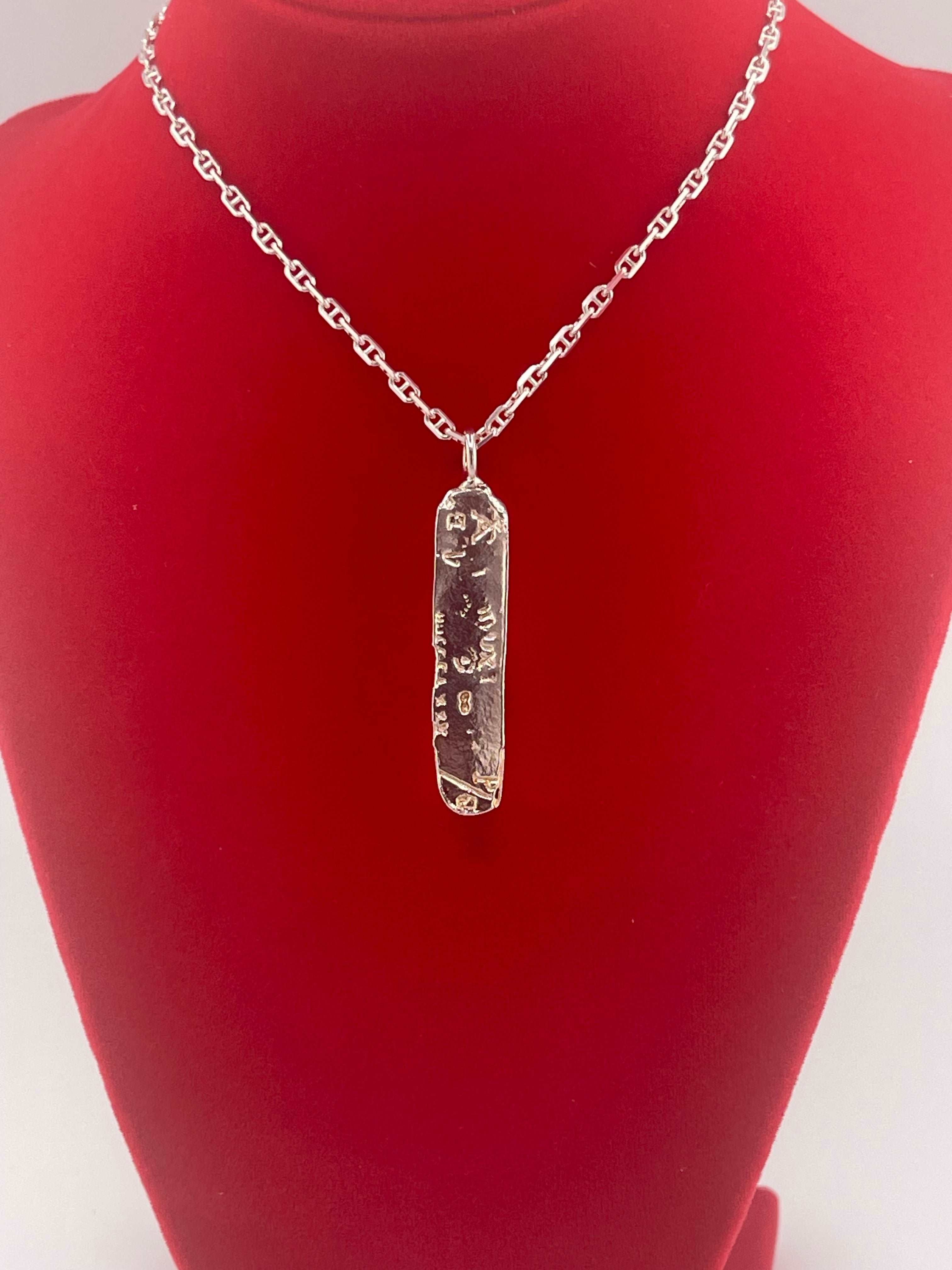 ATOCHA SILVER BAR PENDANT