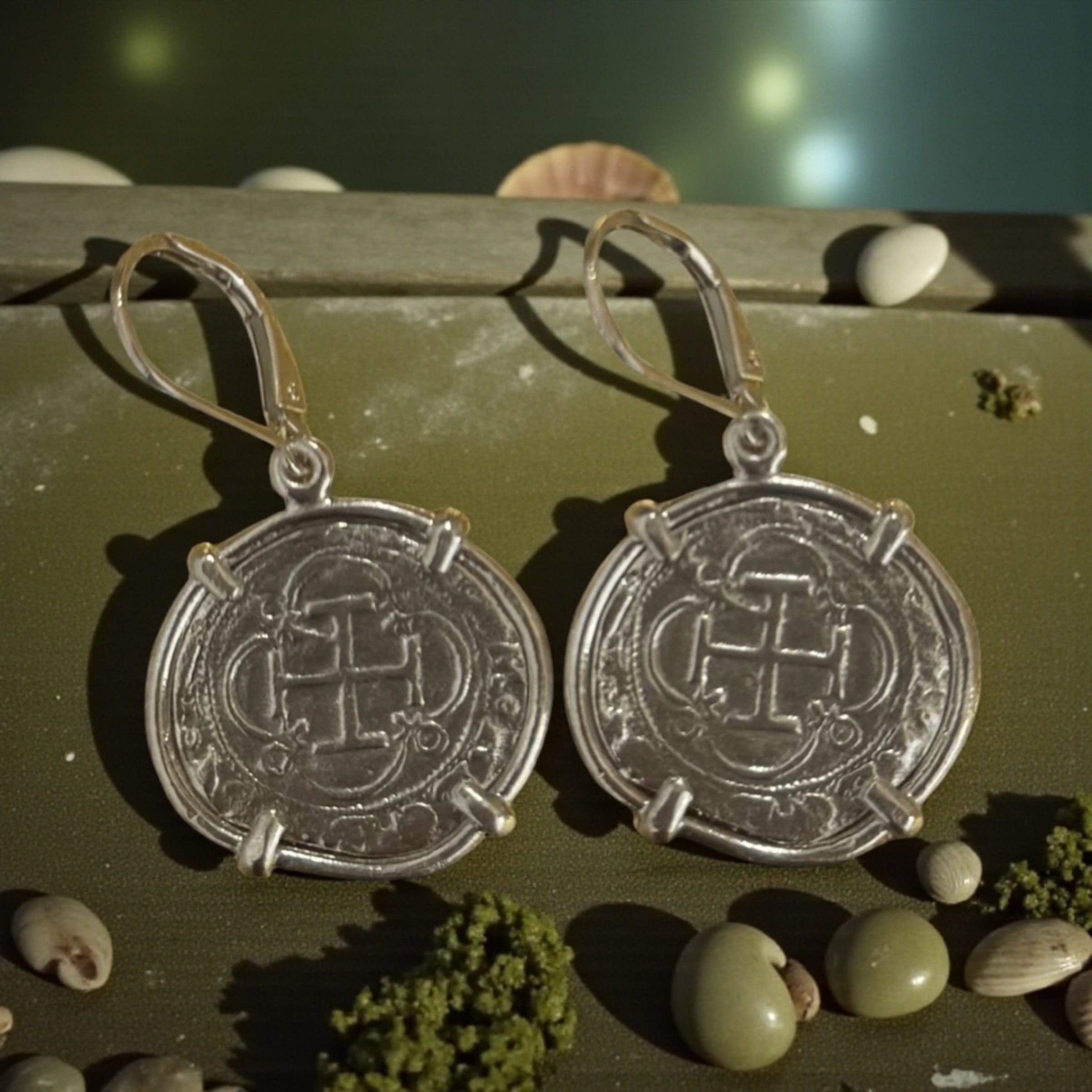 GORGEOUS ATOCHA SILVER COIN EARRINGS