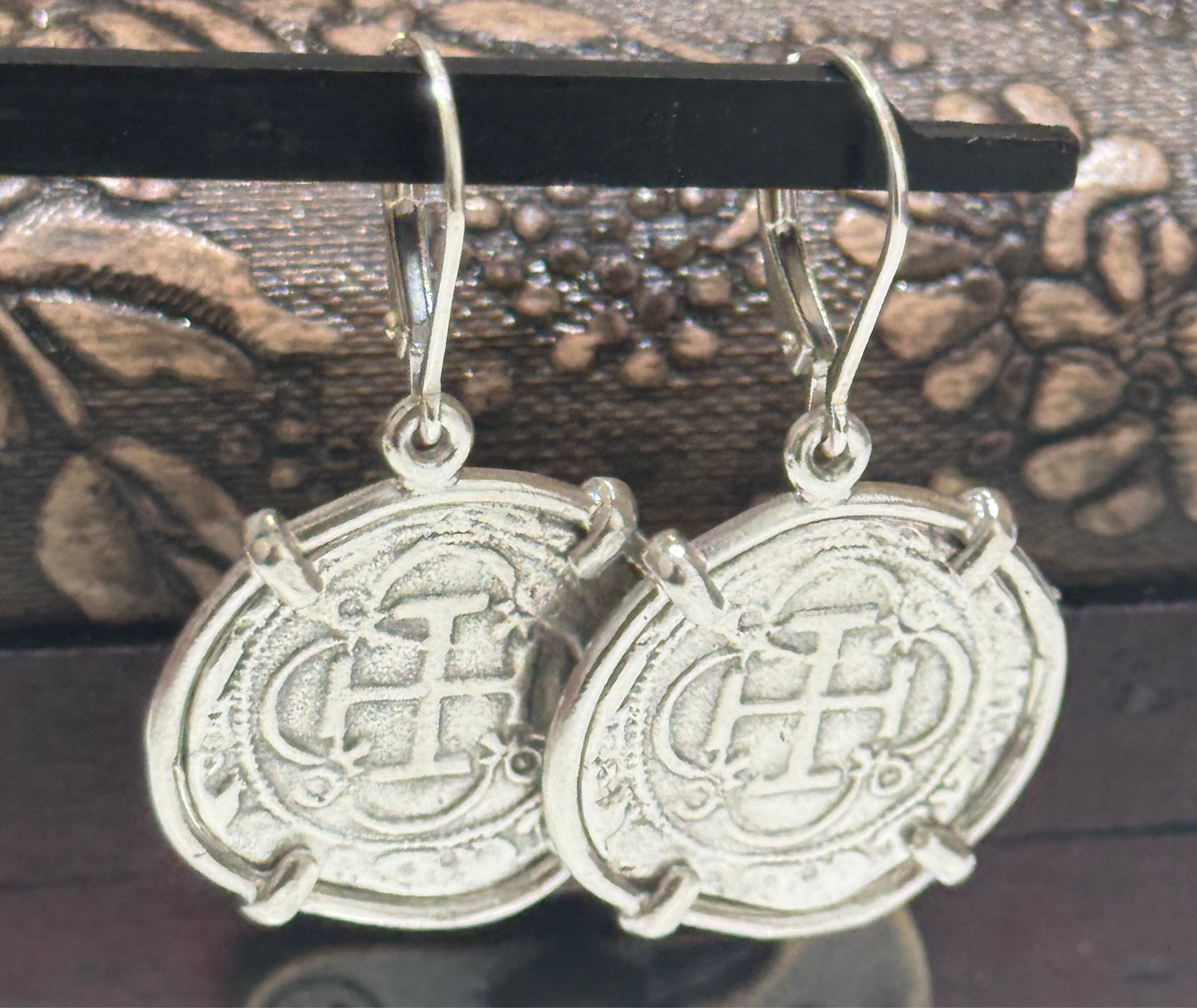 GORGEOUS ATOCHA SILVER COIN EARRINGS
