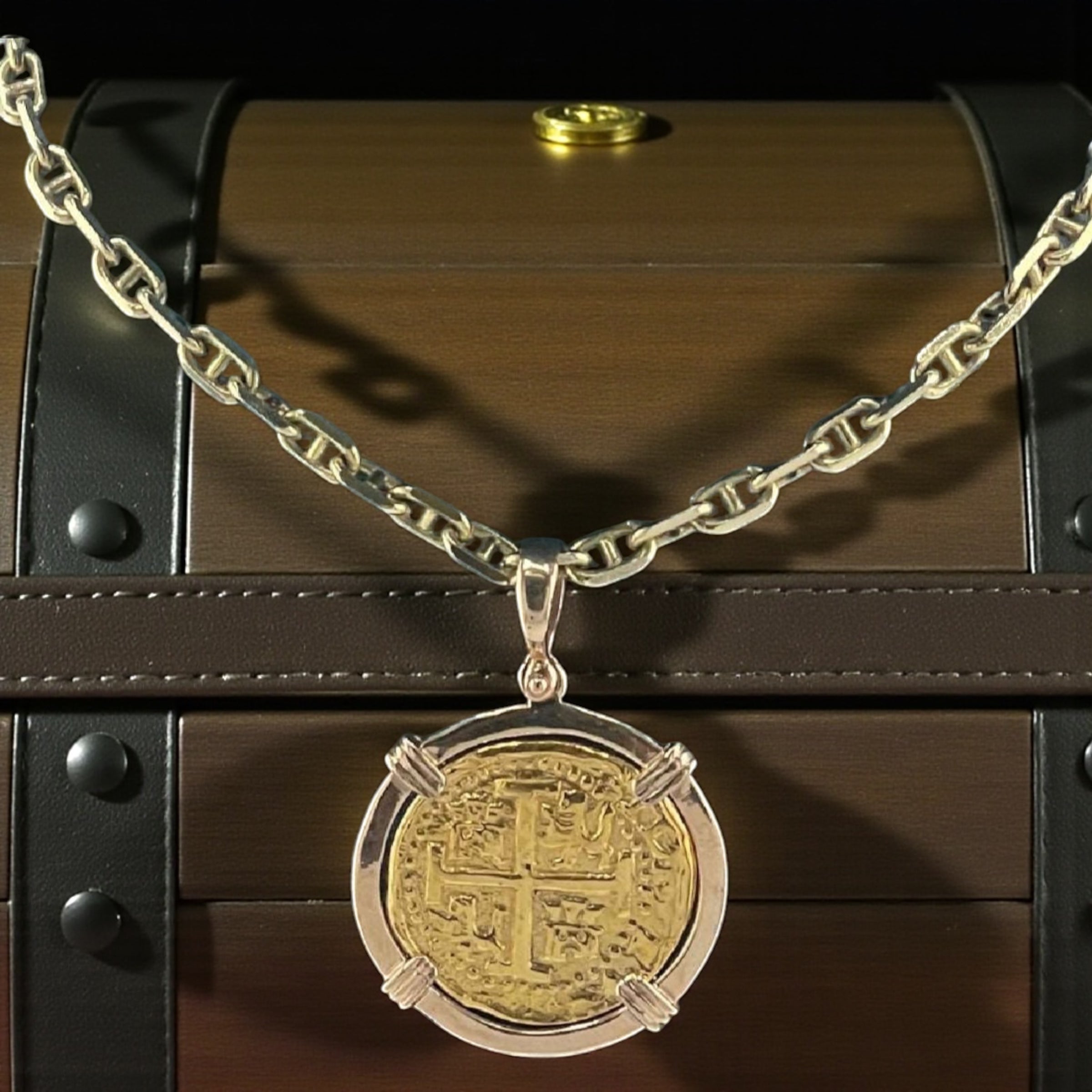 ATOCHA SHIPWRECK GOLD COIN PENDANT HANDMADE WITH 14k SOLID GOLD