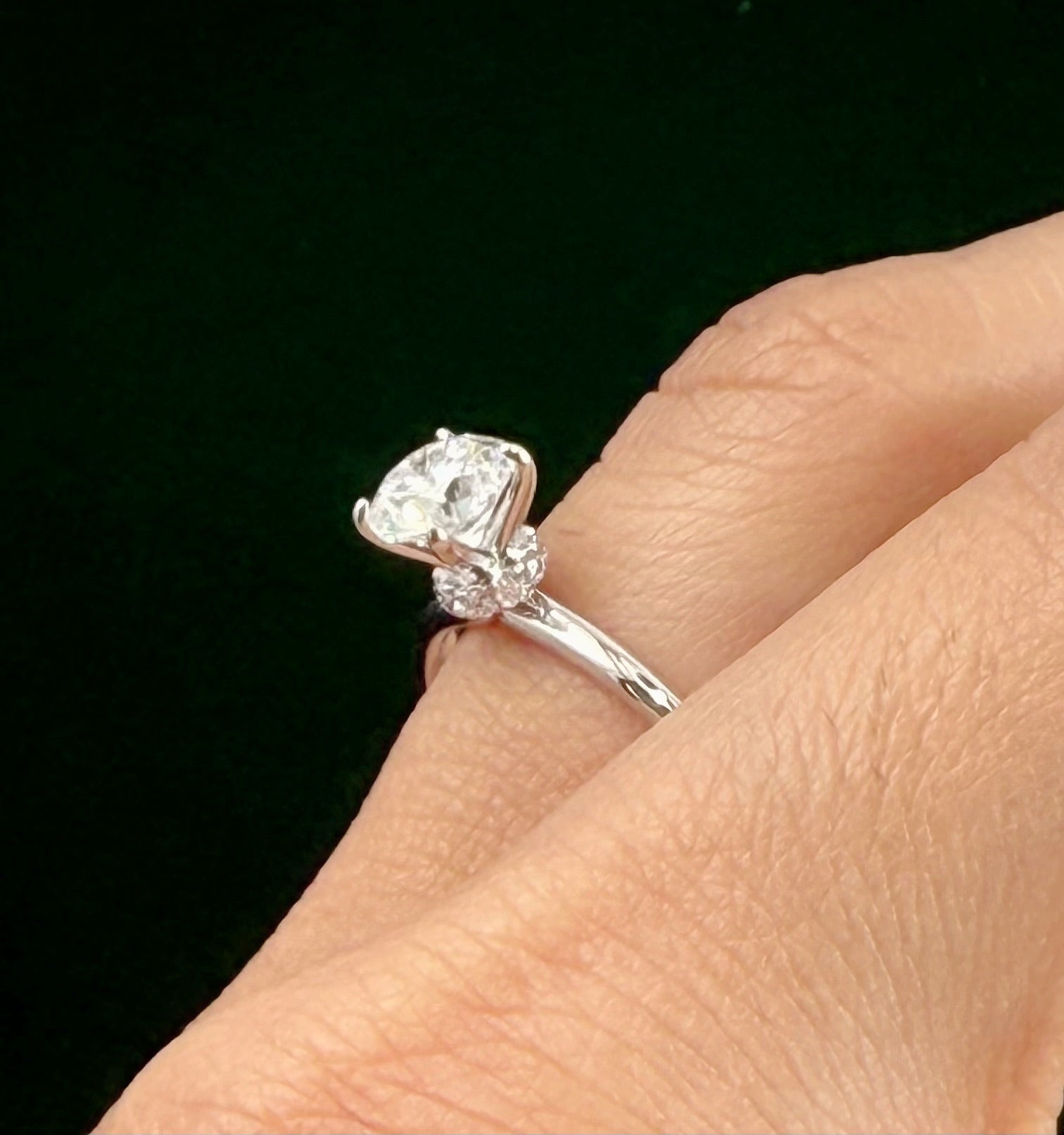 IGI CERTIFIED LAB GROWN DIAMOND RING 1CT VS 1 SET IN 14K SOLID WHITE REAL GOLD