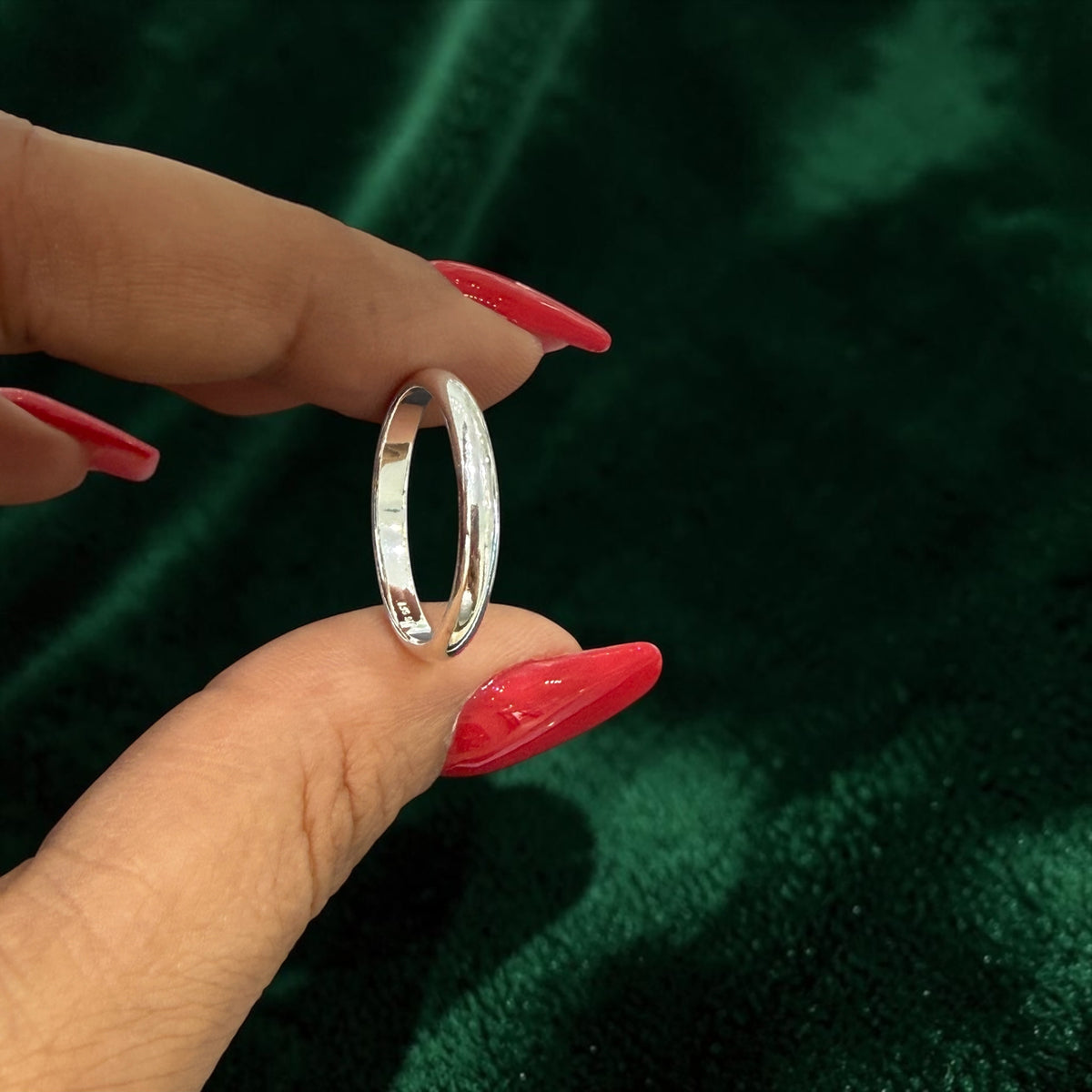 925 solid sterling silver 2.7mm band unisex