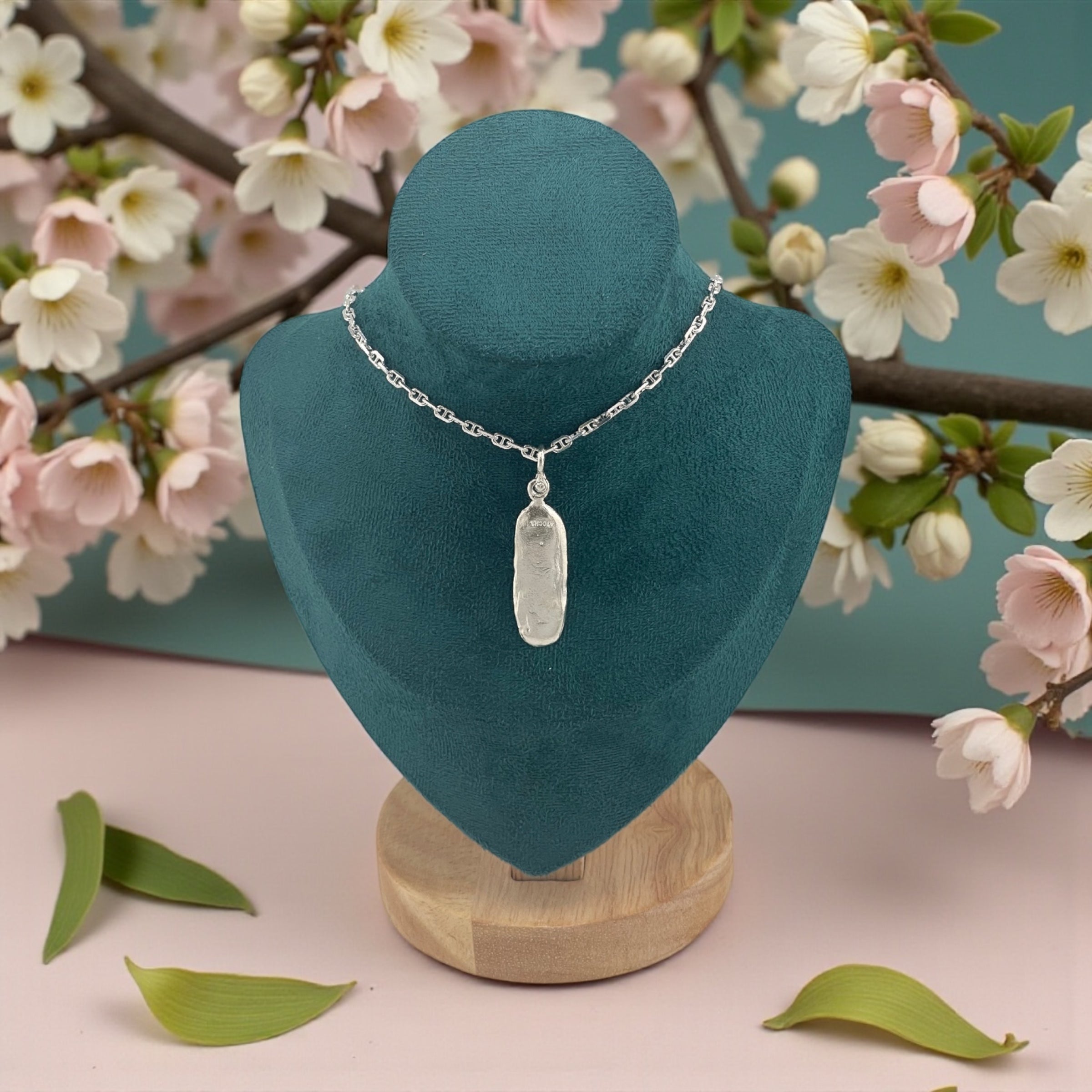 NUESTRA SENORA DE ATOCHA SOLID SILVER BAR PENDANT