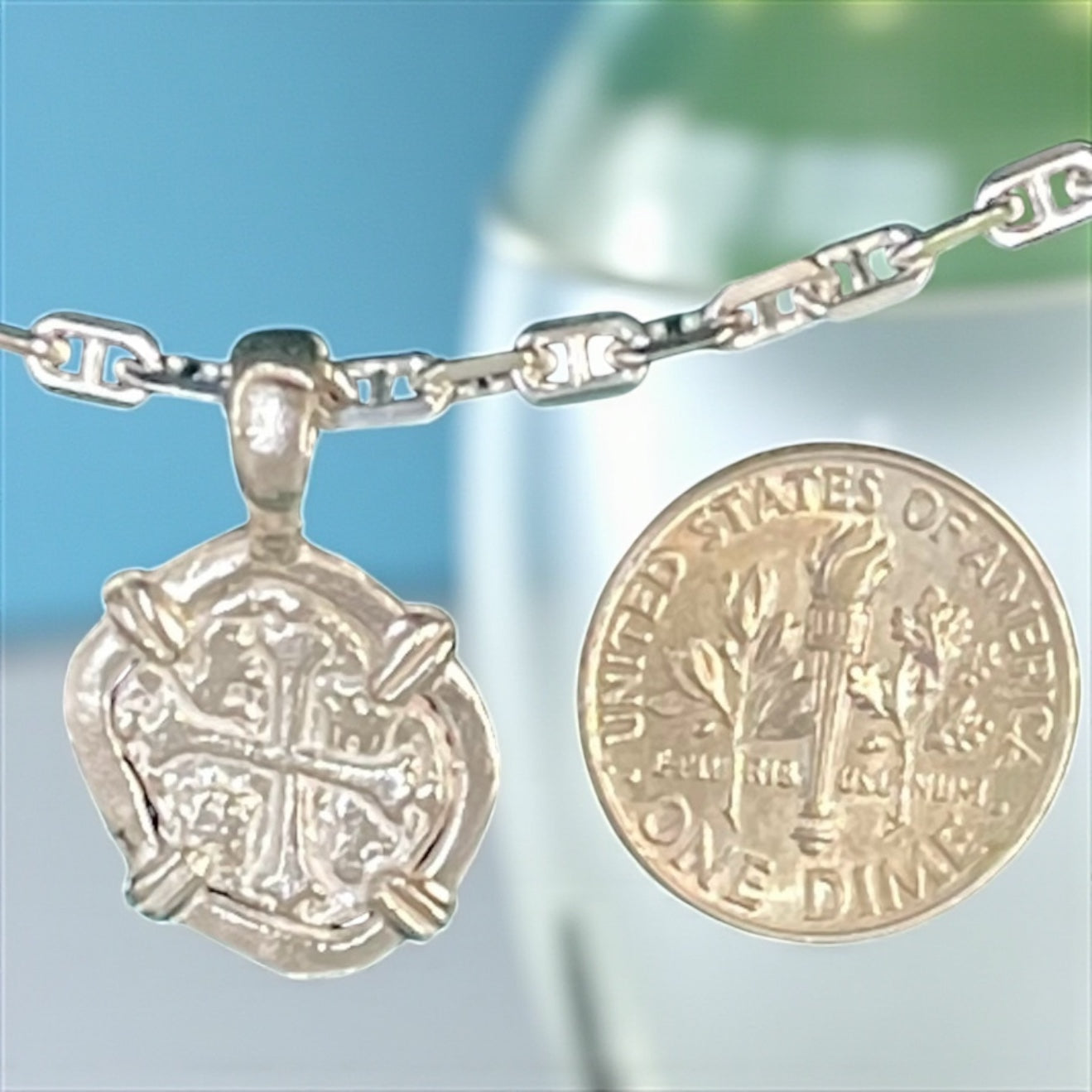 NUESTRA SENORA DE ATOCHA MINI SILVER COIN PENDANT