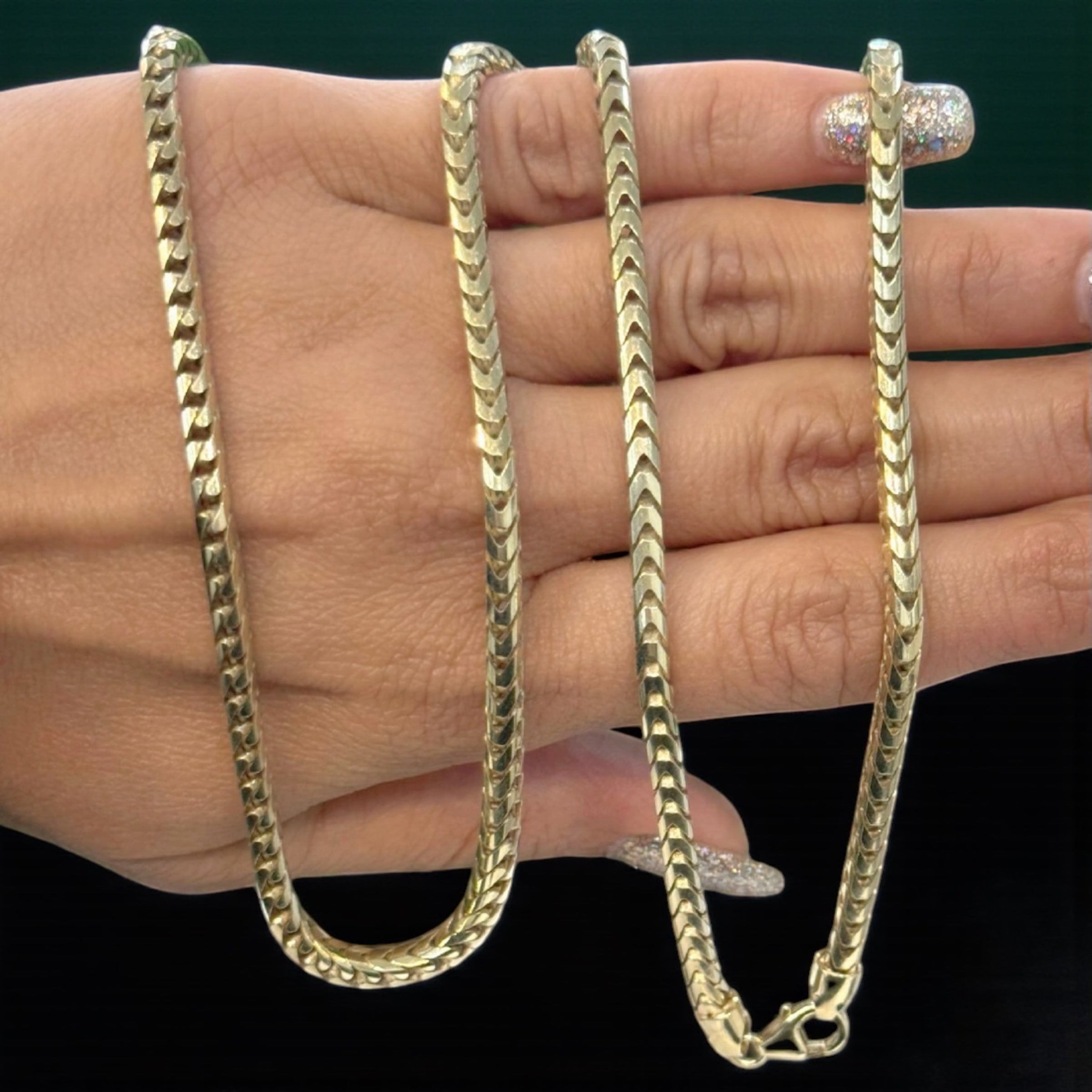 10K HEAVY SOLID REAL GOLD BEAUTIFUL FRANCO CHAIN