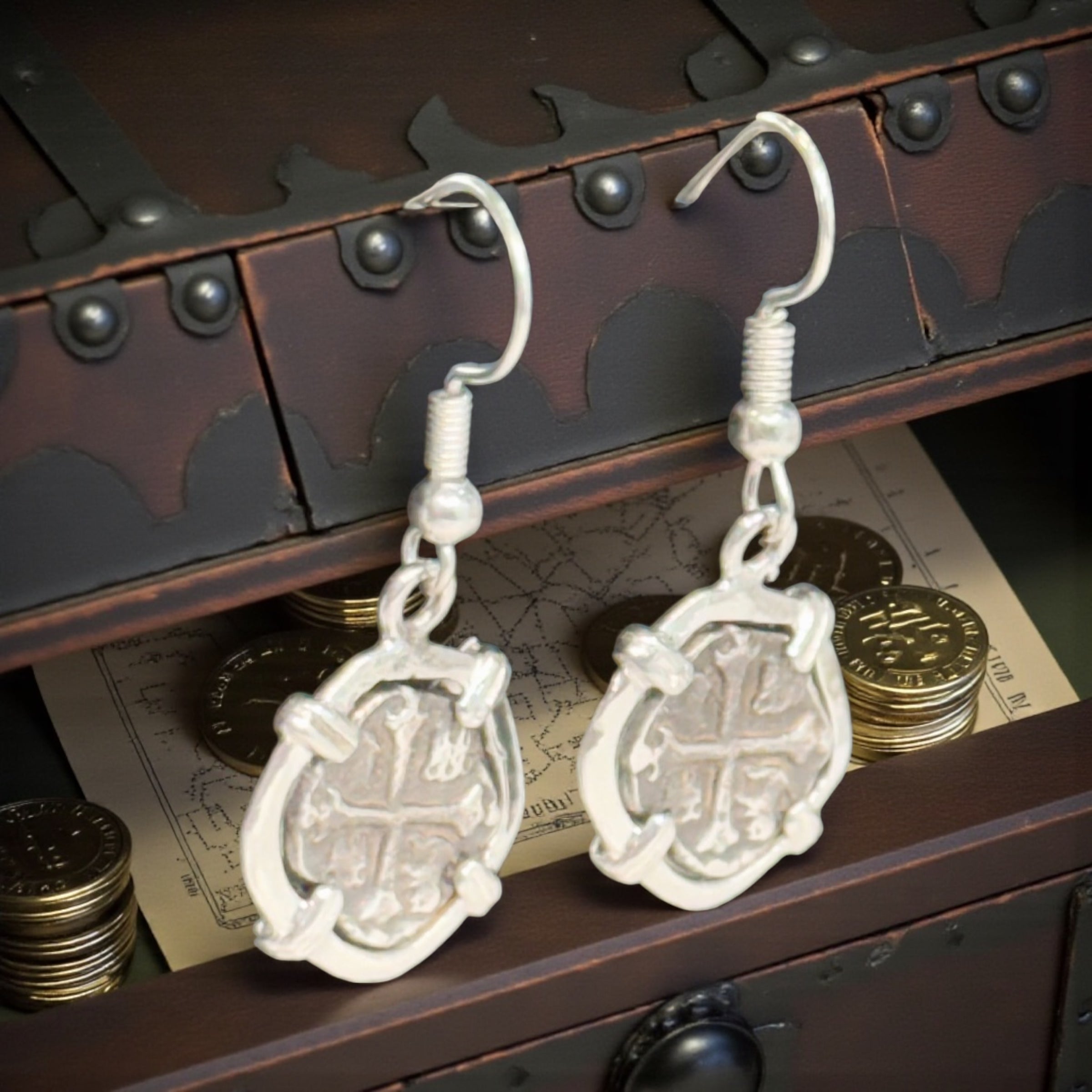ATOCHA SILVER MINI COIN EARRINGS