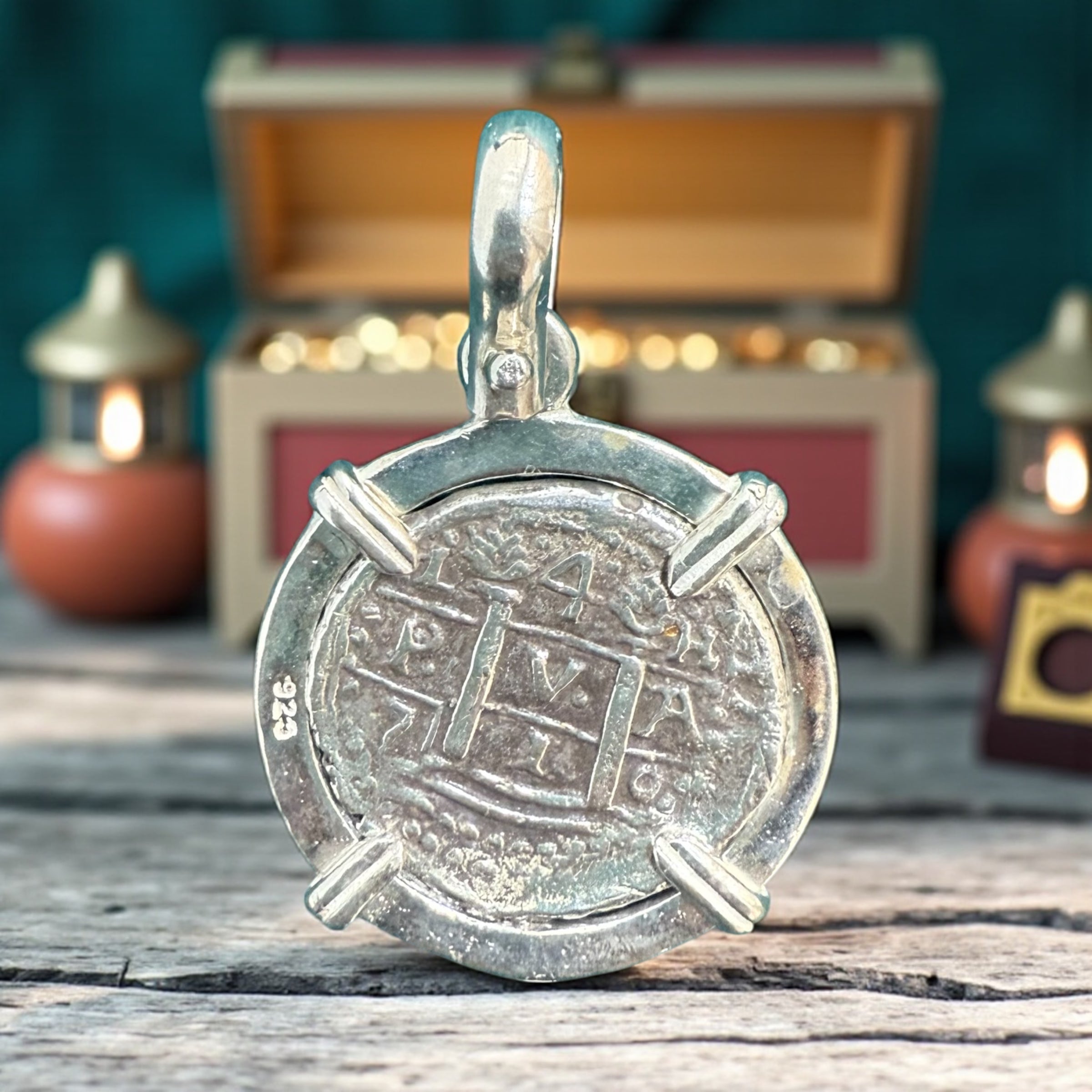ATOCHA SOLID SILVER COIN PENDANT