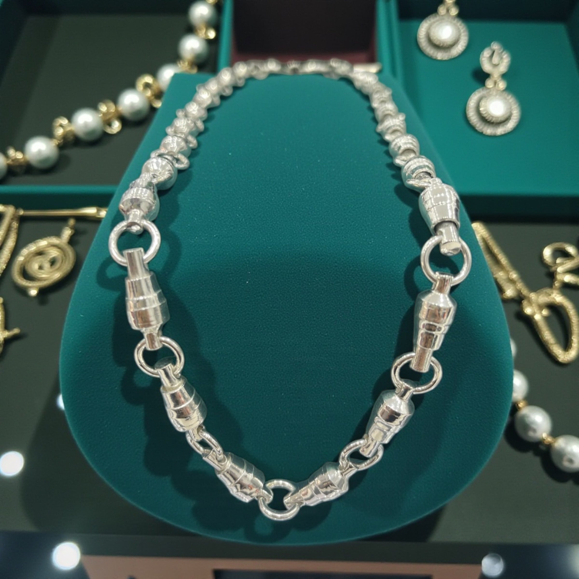 925 ITALIAN SOLID STERLING SILVER HANDMADE HEAVY SWIVEL CHAIN 8MM