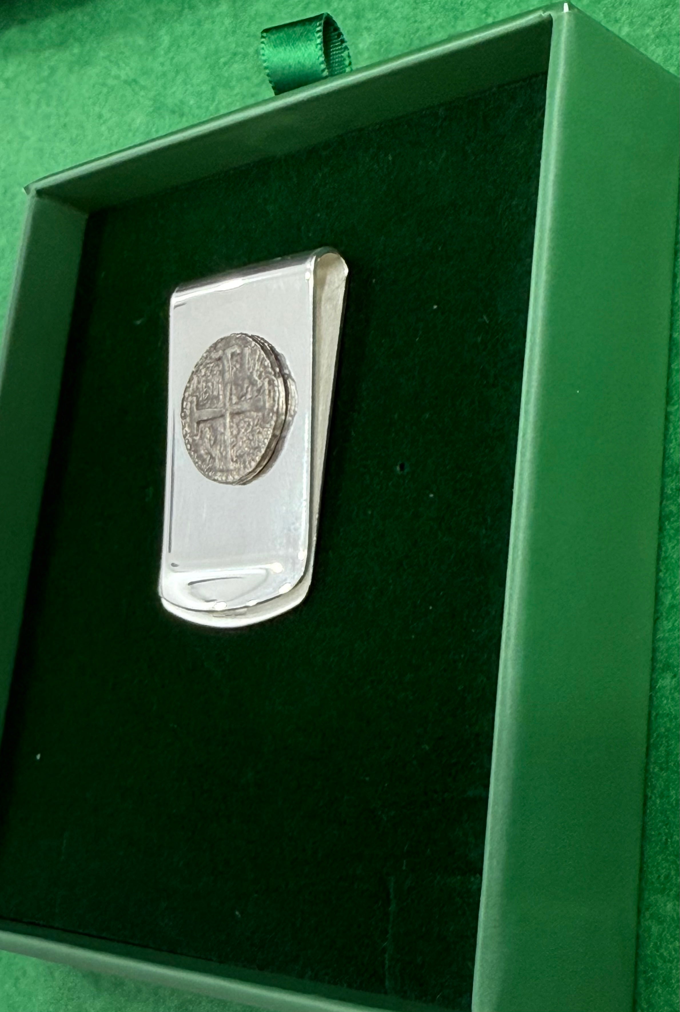 Atocha coin money clip in 925 solid sterling silver