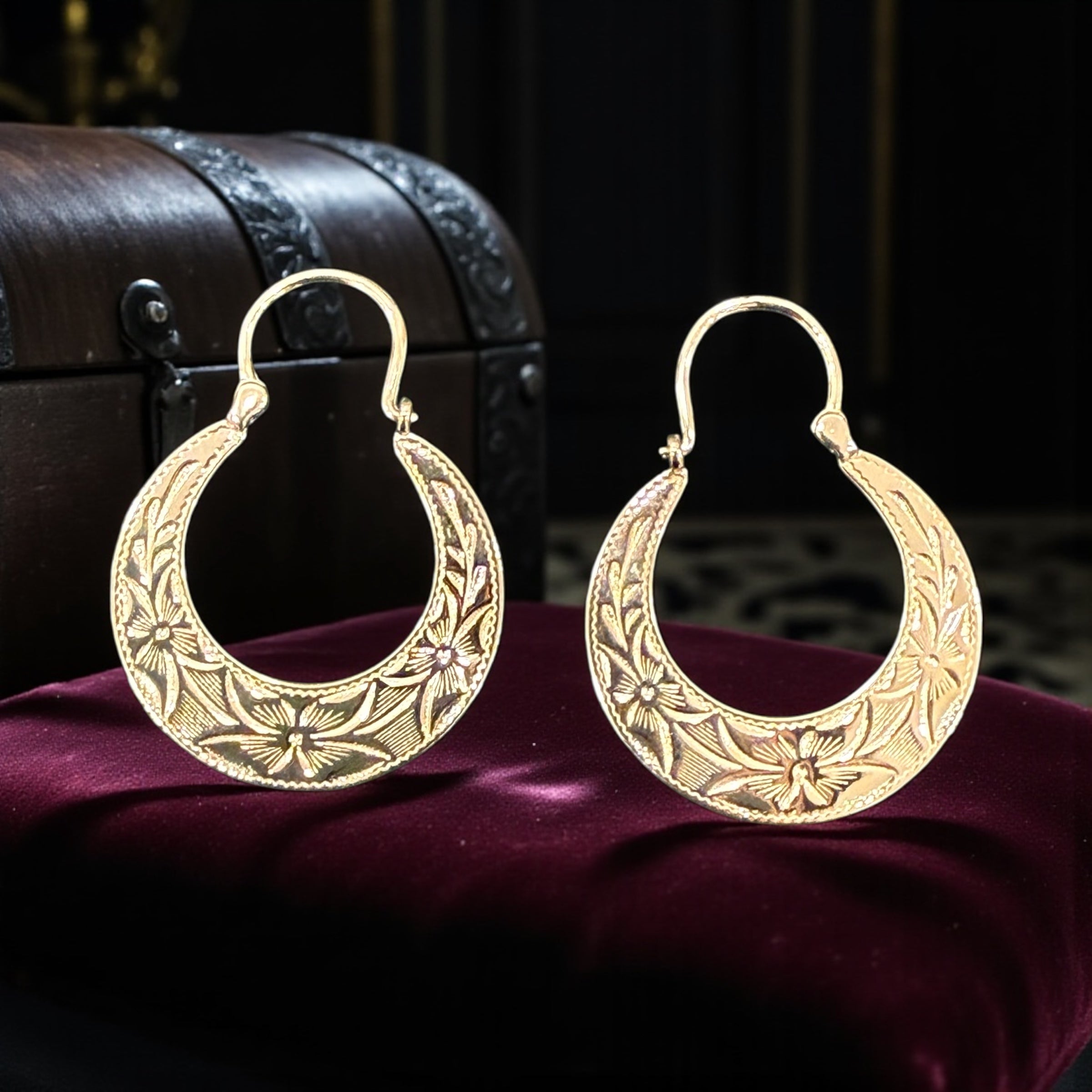 925 STERLING SILVER HANDMADE CUBAN HOOP EARRINGS