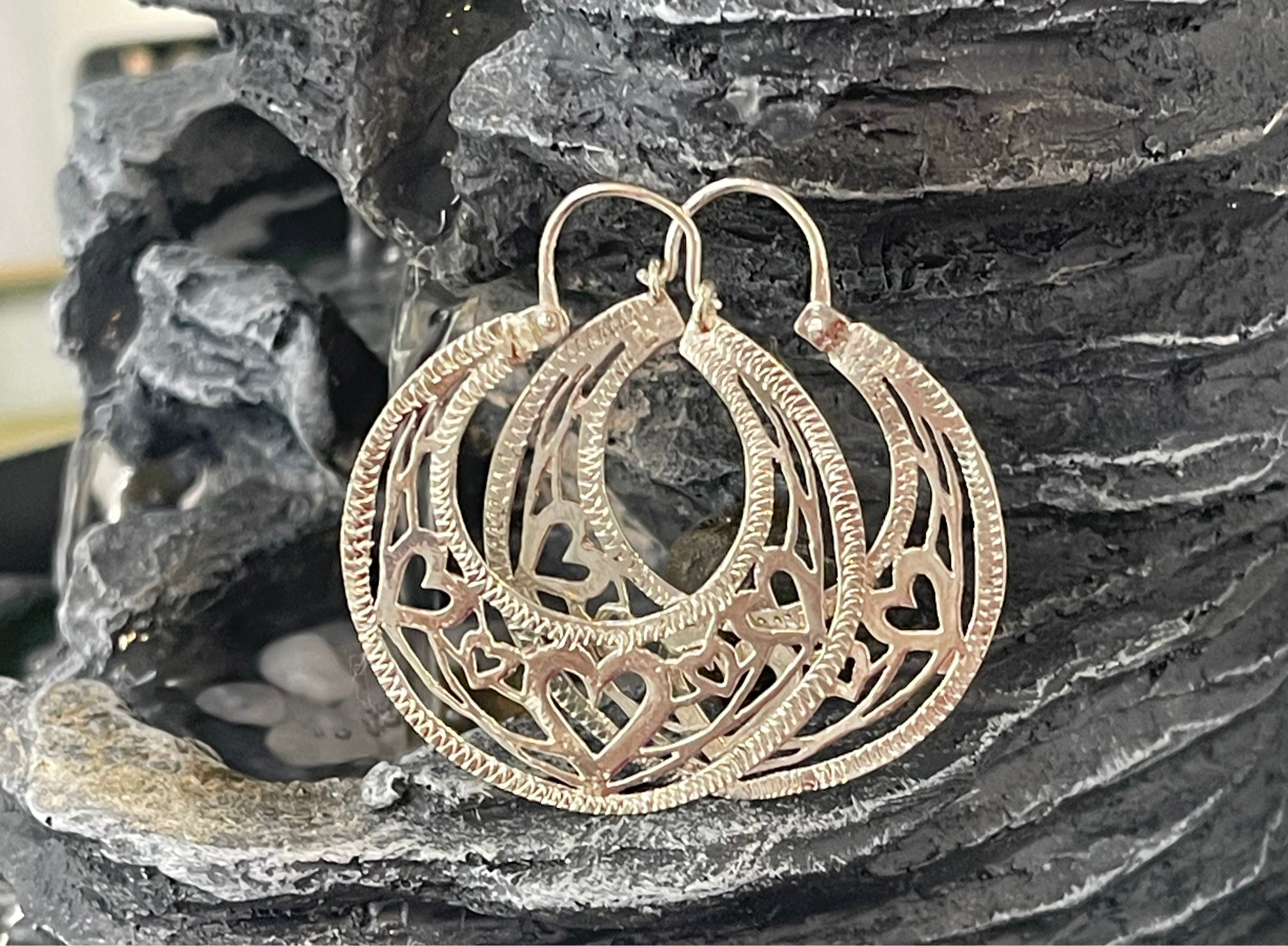 925 STERLING SILVER HANDMADE CUBAN HOOP EARRINGS