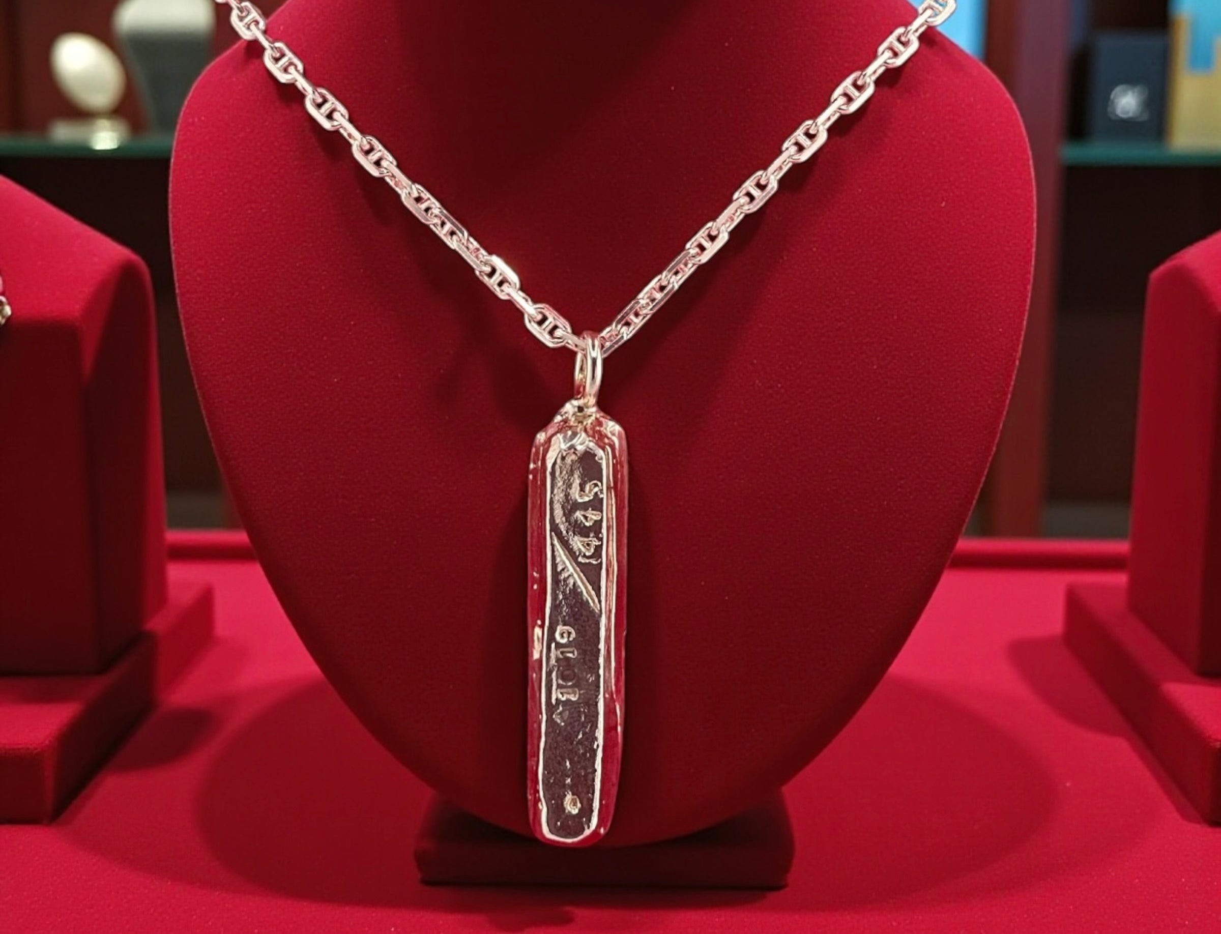 ATOCHA SILVER BAR PENDANT