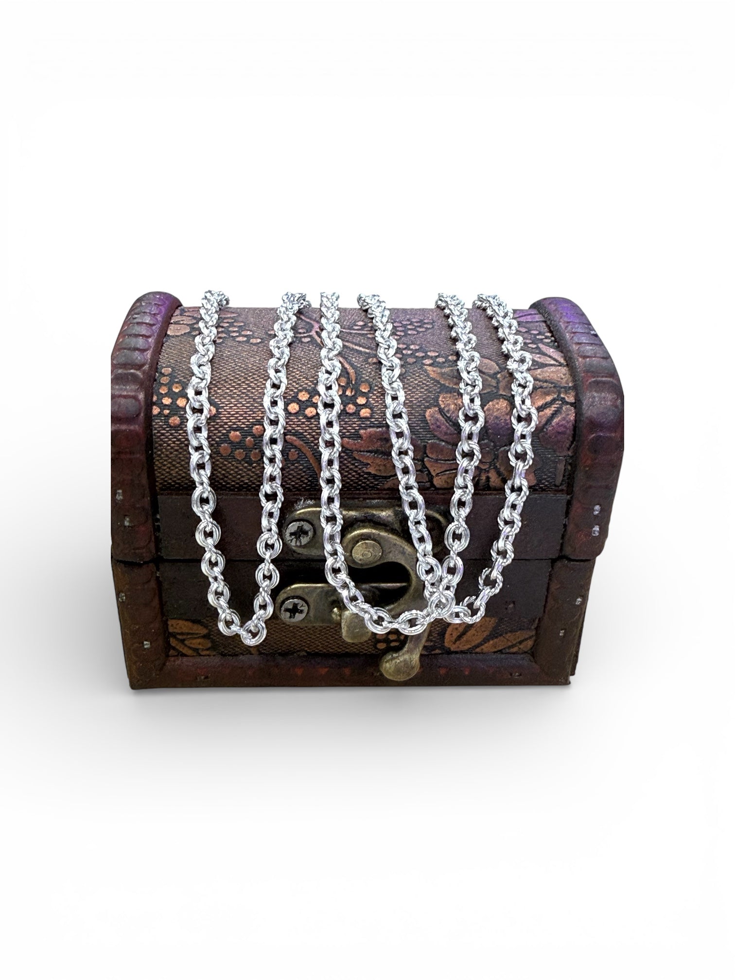 Handmade 925 sterling silver money chain 3.8mm necklace