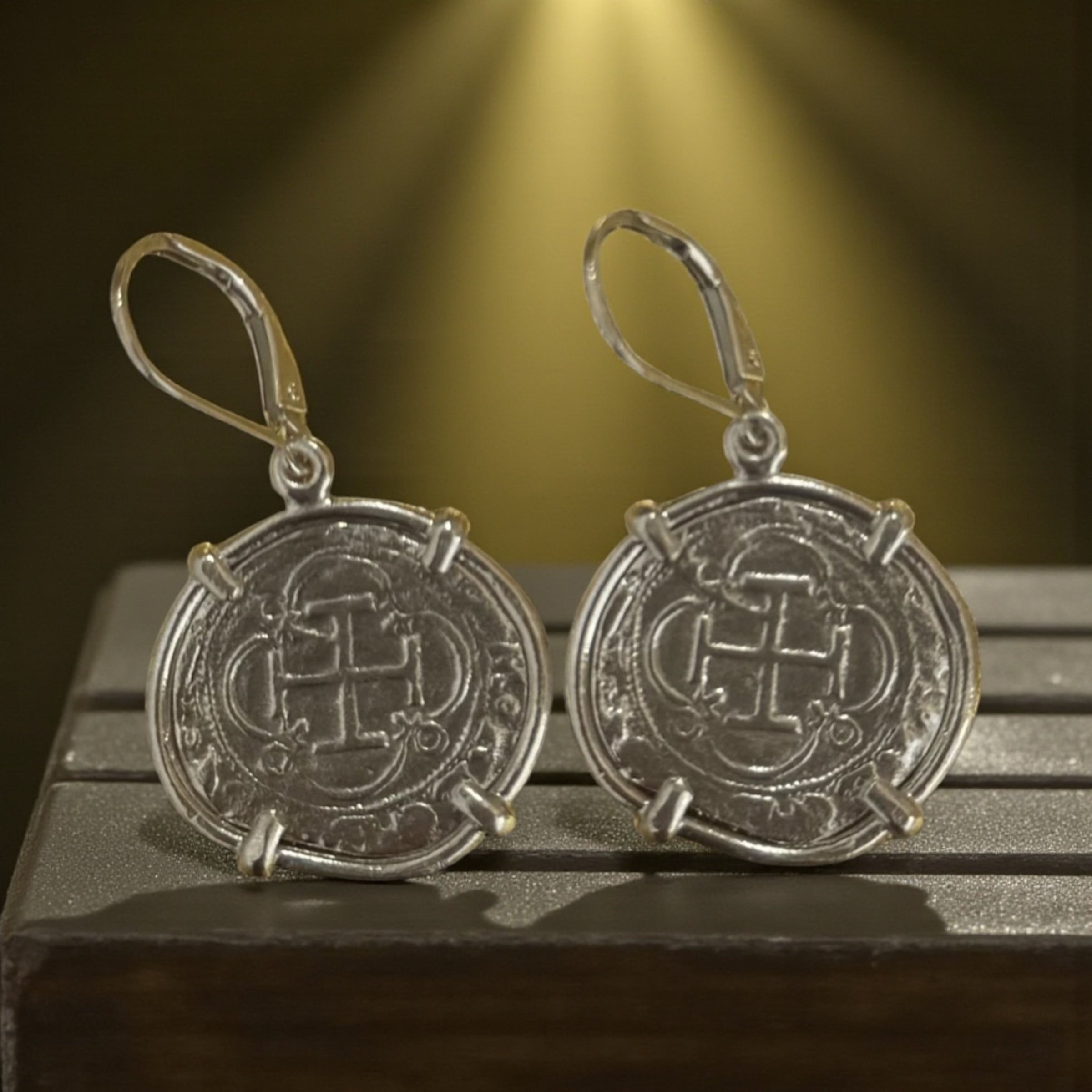 GORGEOUS ATOCHA SILVER COIN EARRINGS
