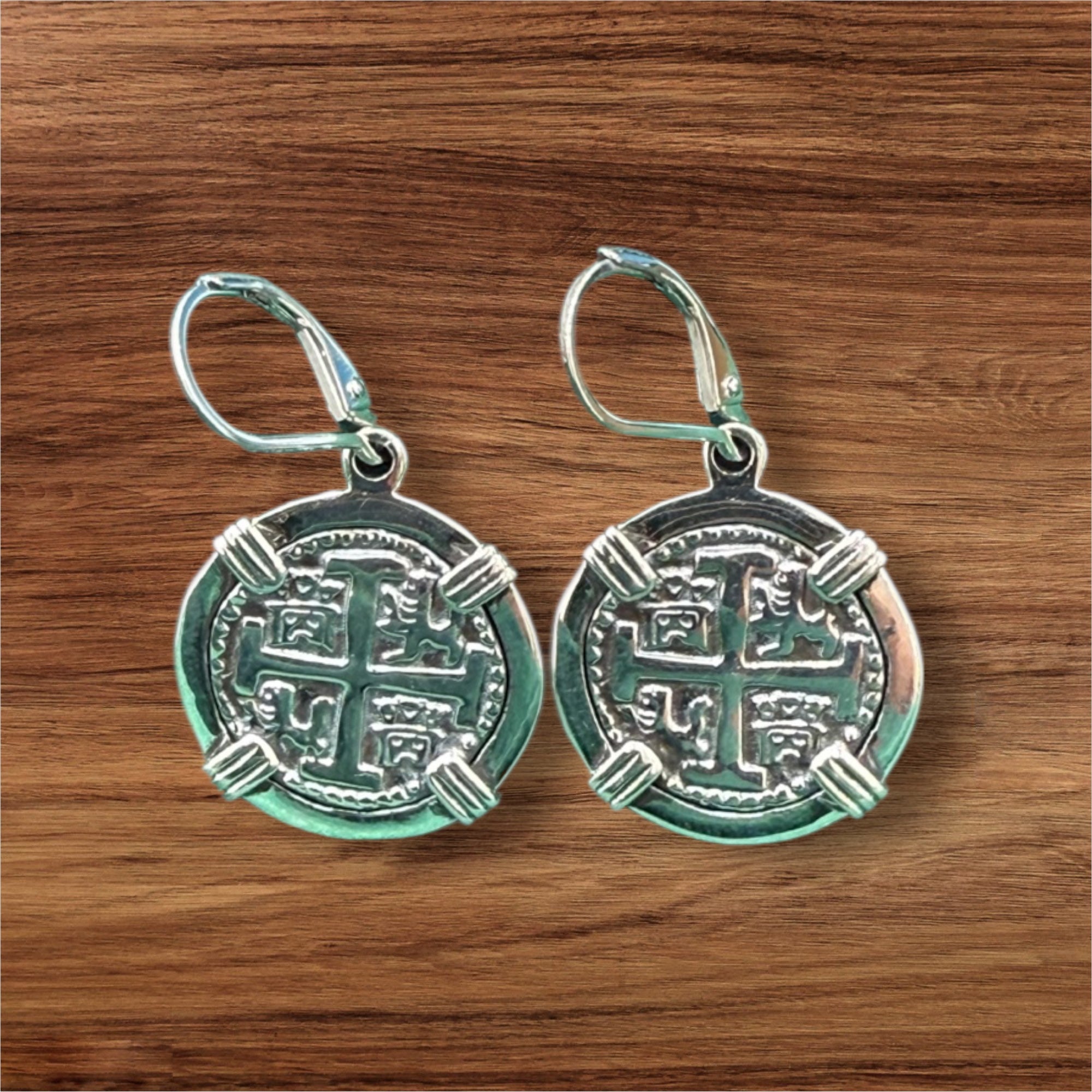 ATOCHA SILVER MINI COIN EARRINGS DIME SIZE