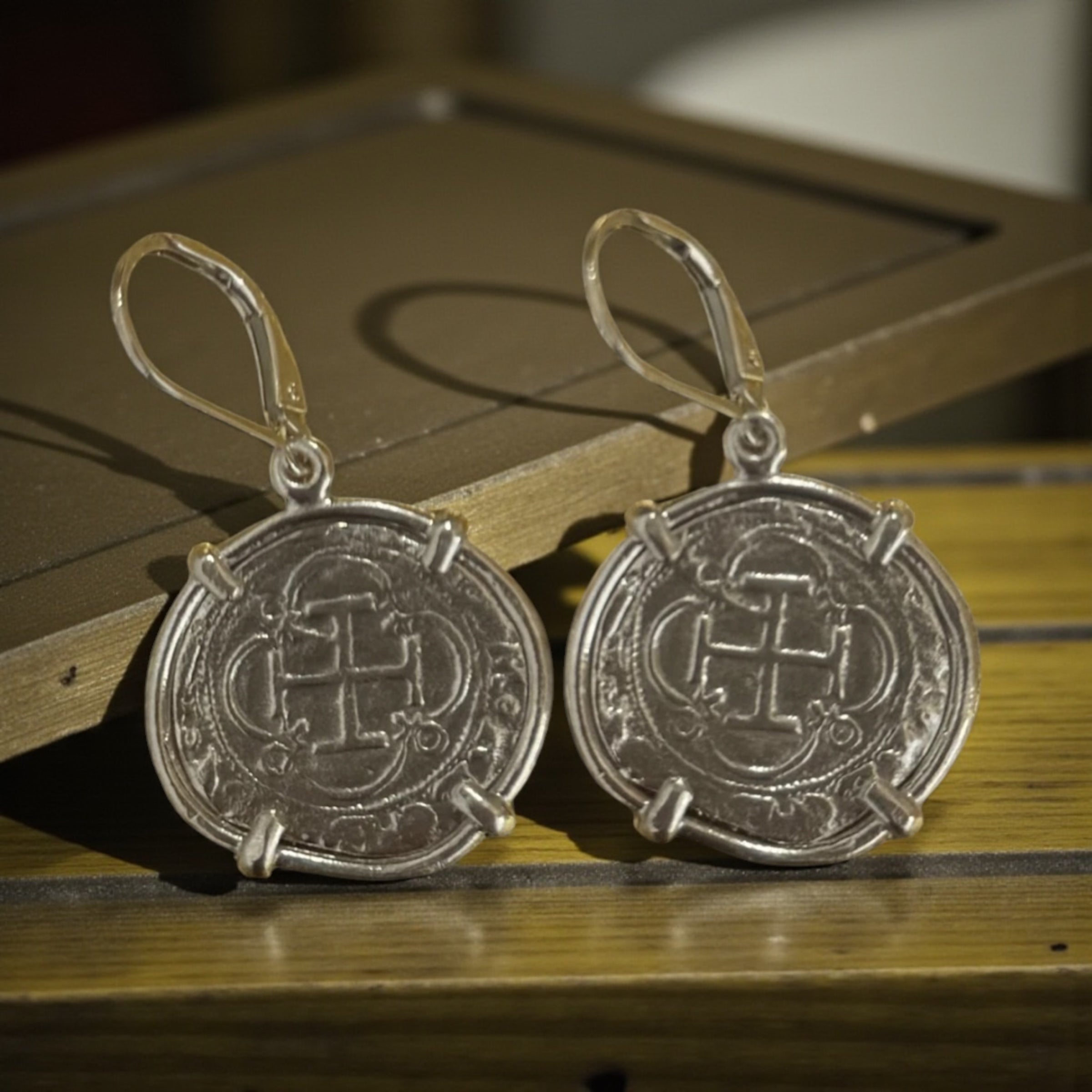 GORGEOUS ATOCHA SILVER COIN EARRINGS