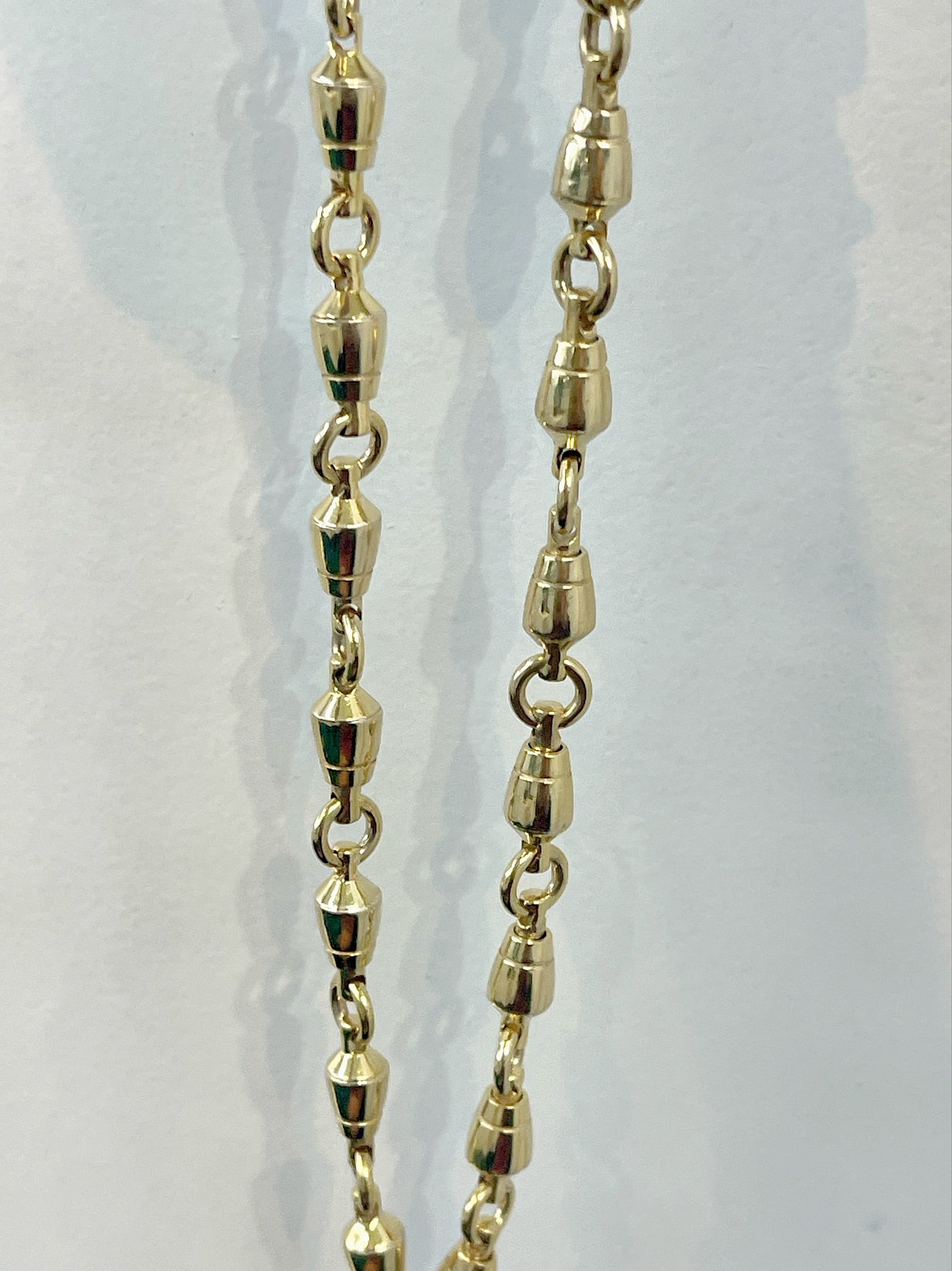14k solid heavy gold handmade swivel chain