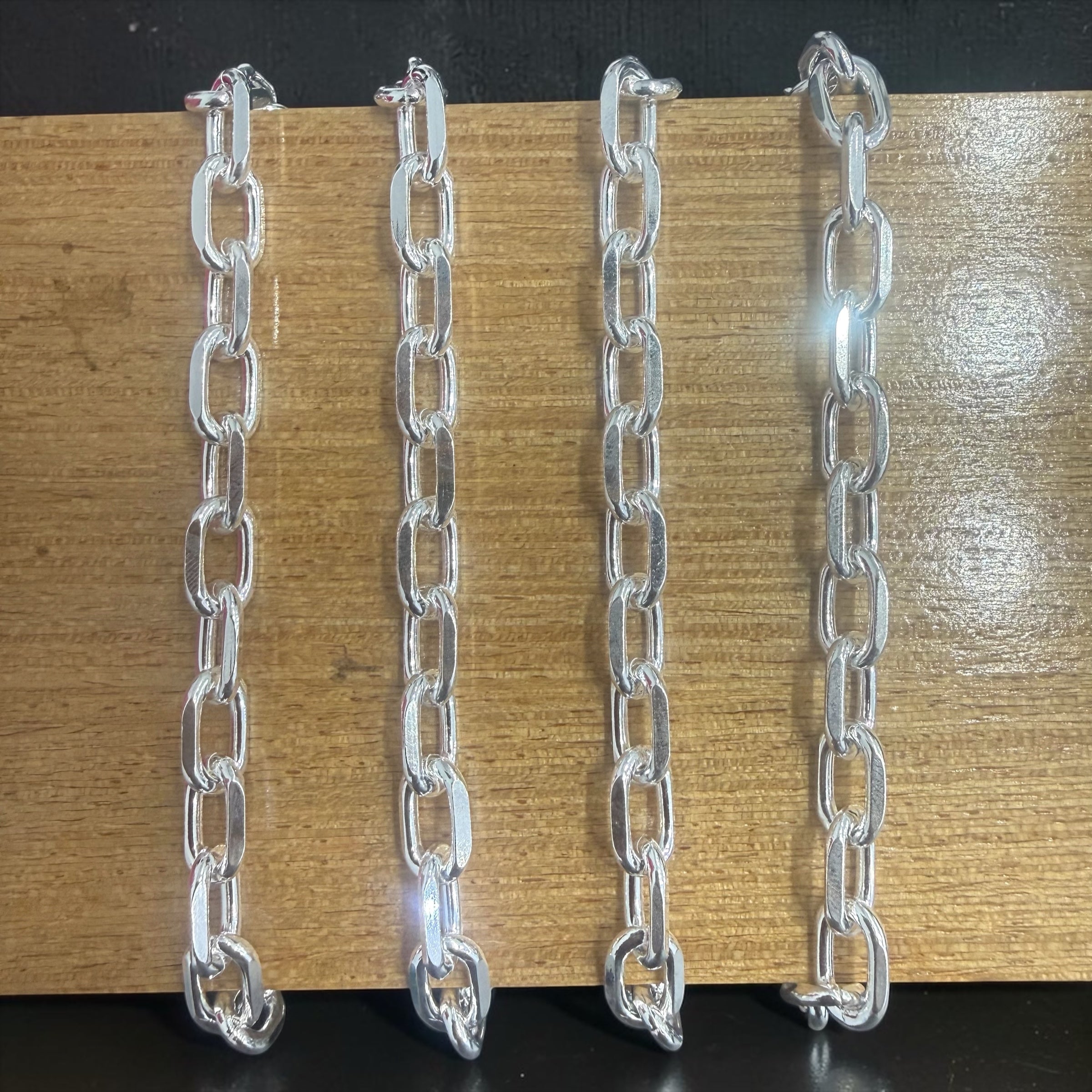 925 solid sterling silver heavy chain 7.4mm