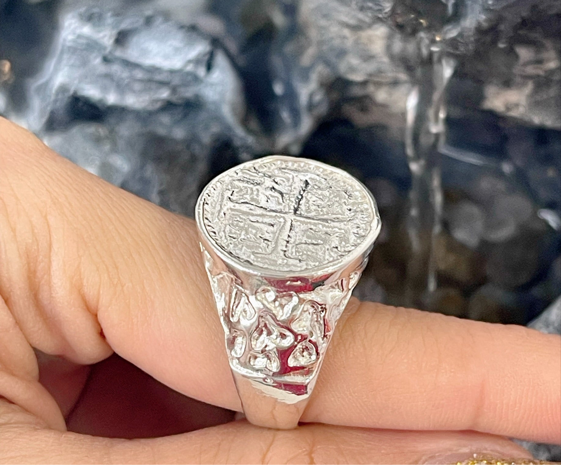 ATOCHA SILVER COIN RING