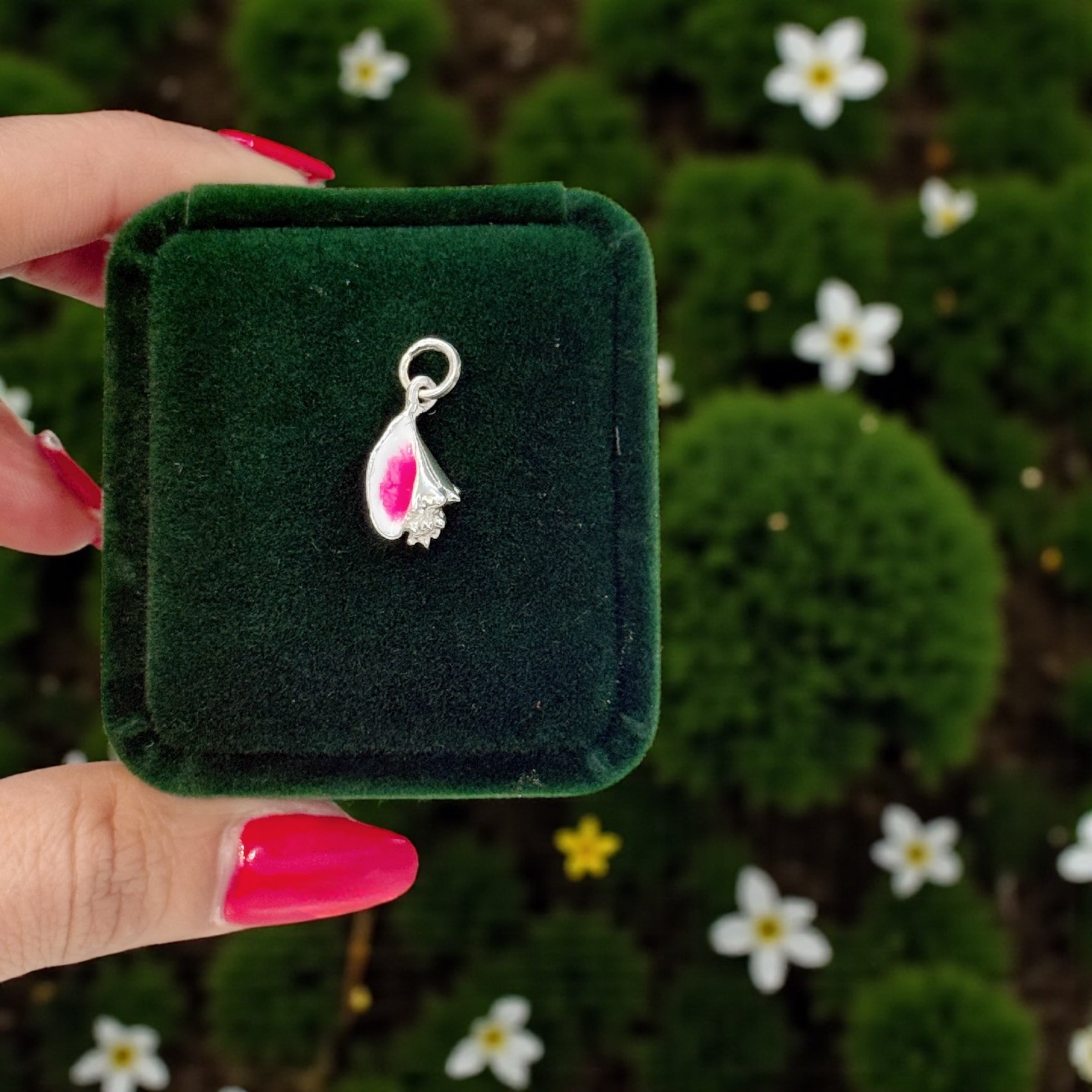 925 sterling silver handmade conch shell pendant