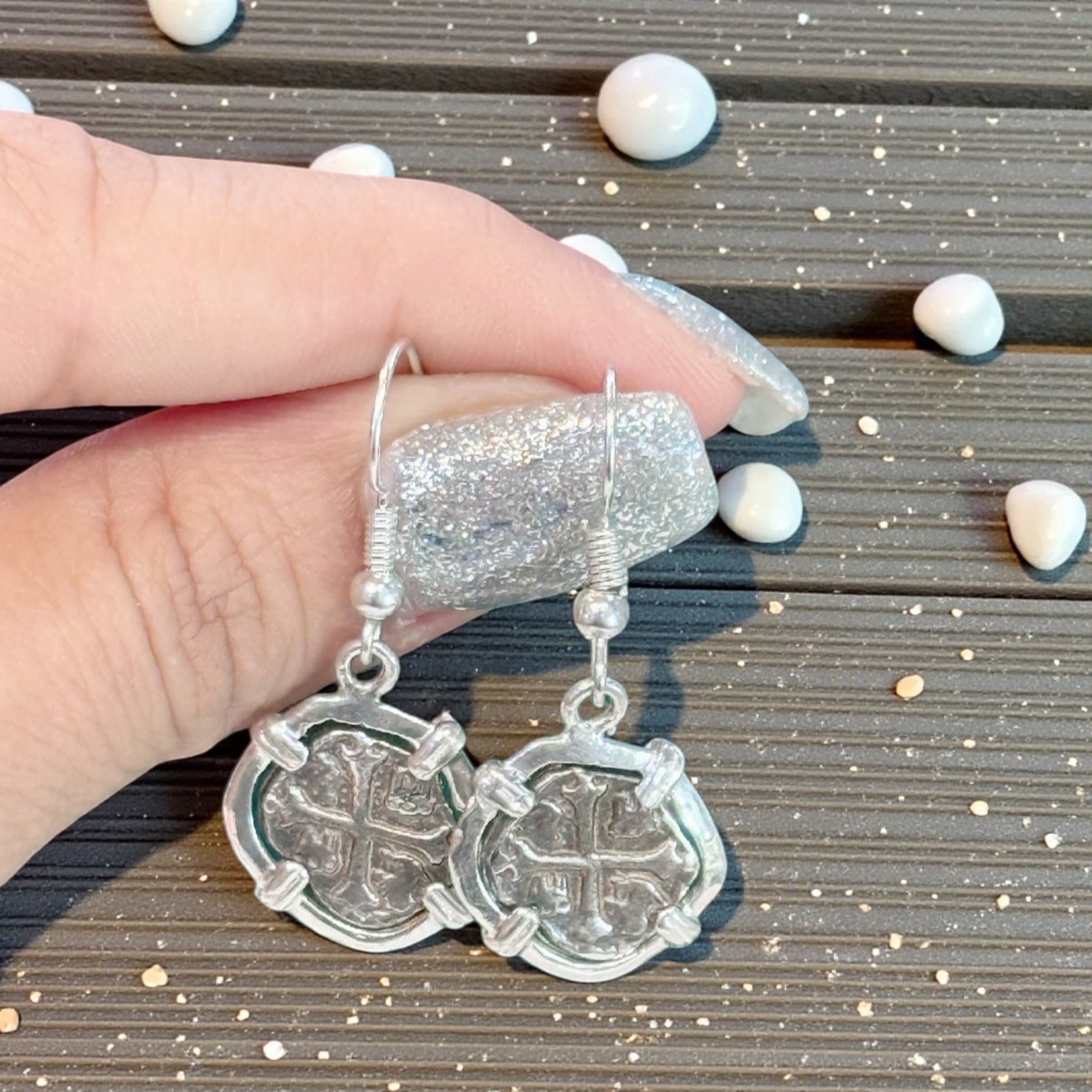 ATOCHA SILVER MINI COIN EARRINGS
