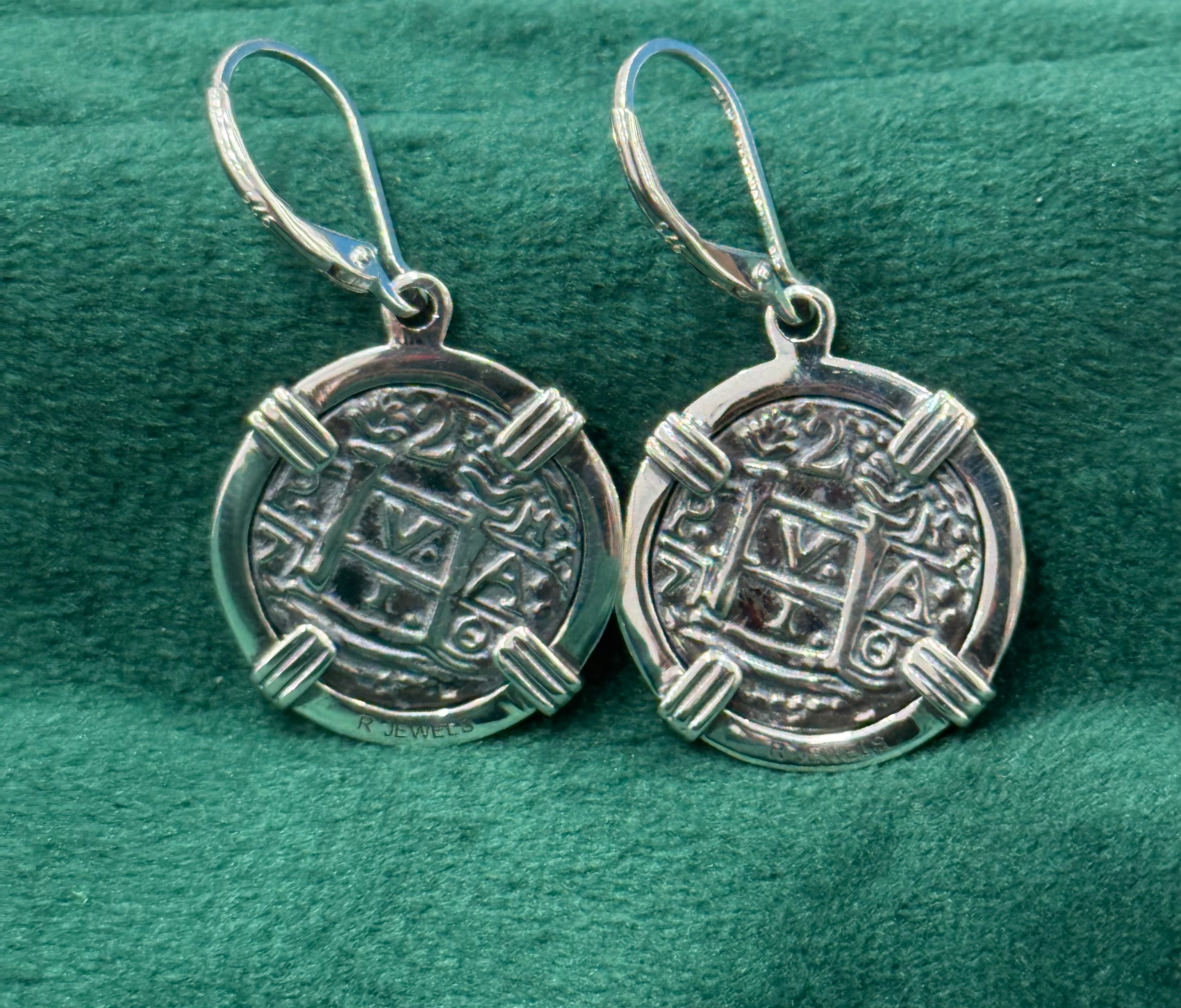 ATOCHA SILVER MINI COIN EARRINGS DIME SIZE