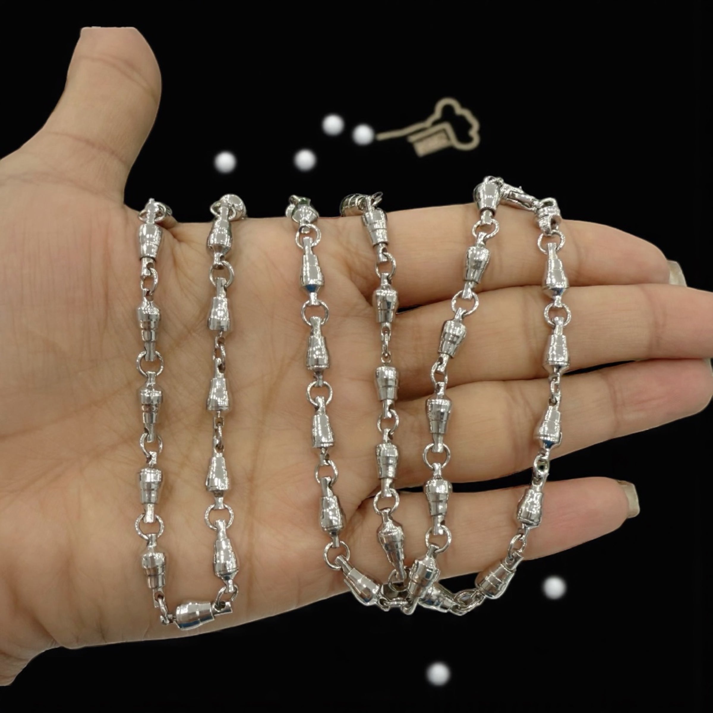 925 ITALIAN SOLID STERLING SILVER SWIVEL CHAIN 4MM