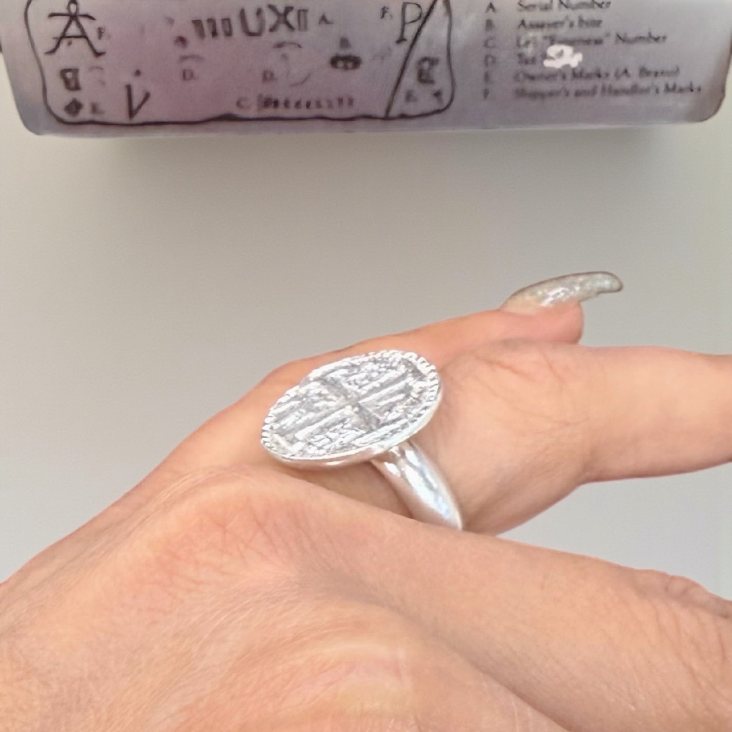 ATOCHA SILVER COIN RING