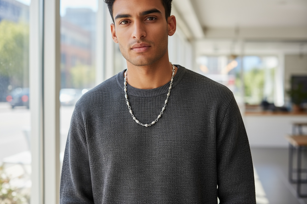 925 ITALIAN SOLID STERLING SILVER SWIVEL CHAIN 4MM