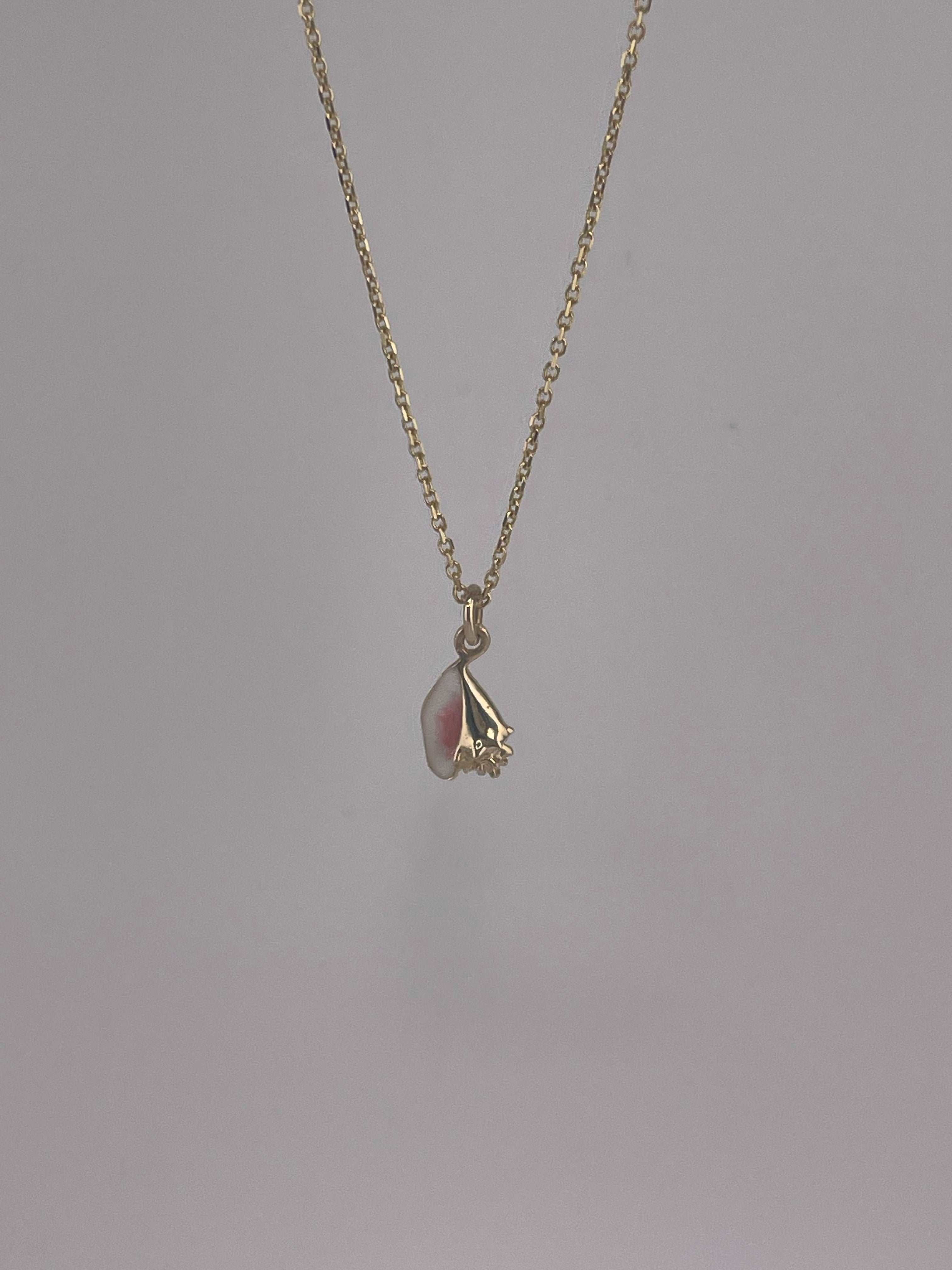 BEAUTIFUL 14K SOLID REAL GOLD MINI CONCH SHELL PENDANT