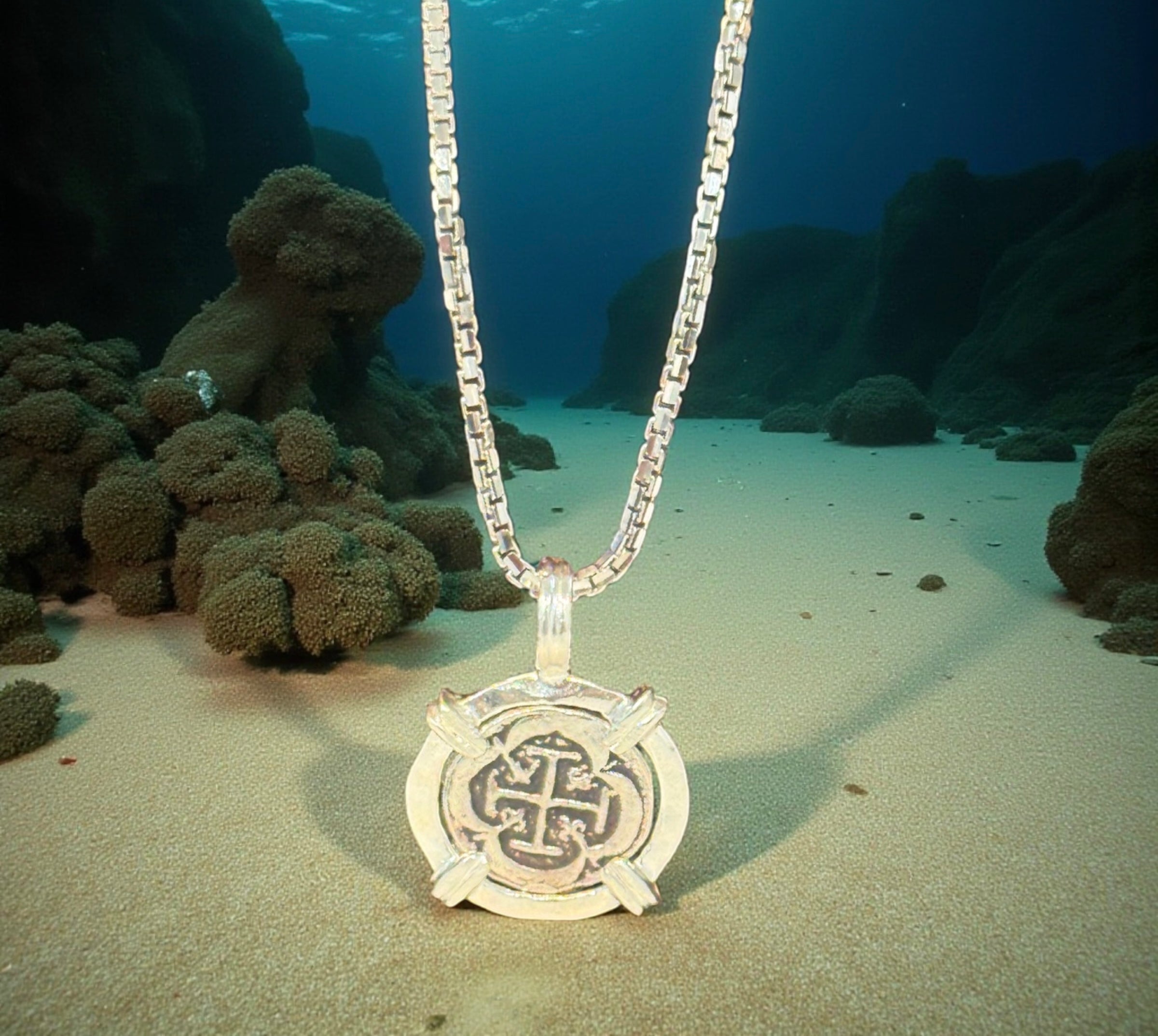 NUESTRA SENORA DE ATOCHA MINI SILVER COIN PENDANT