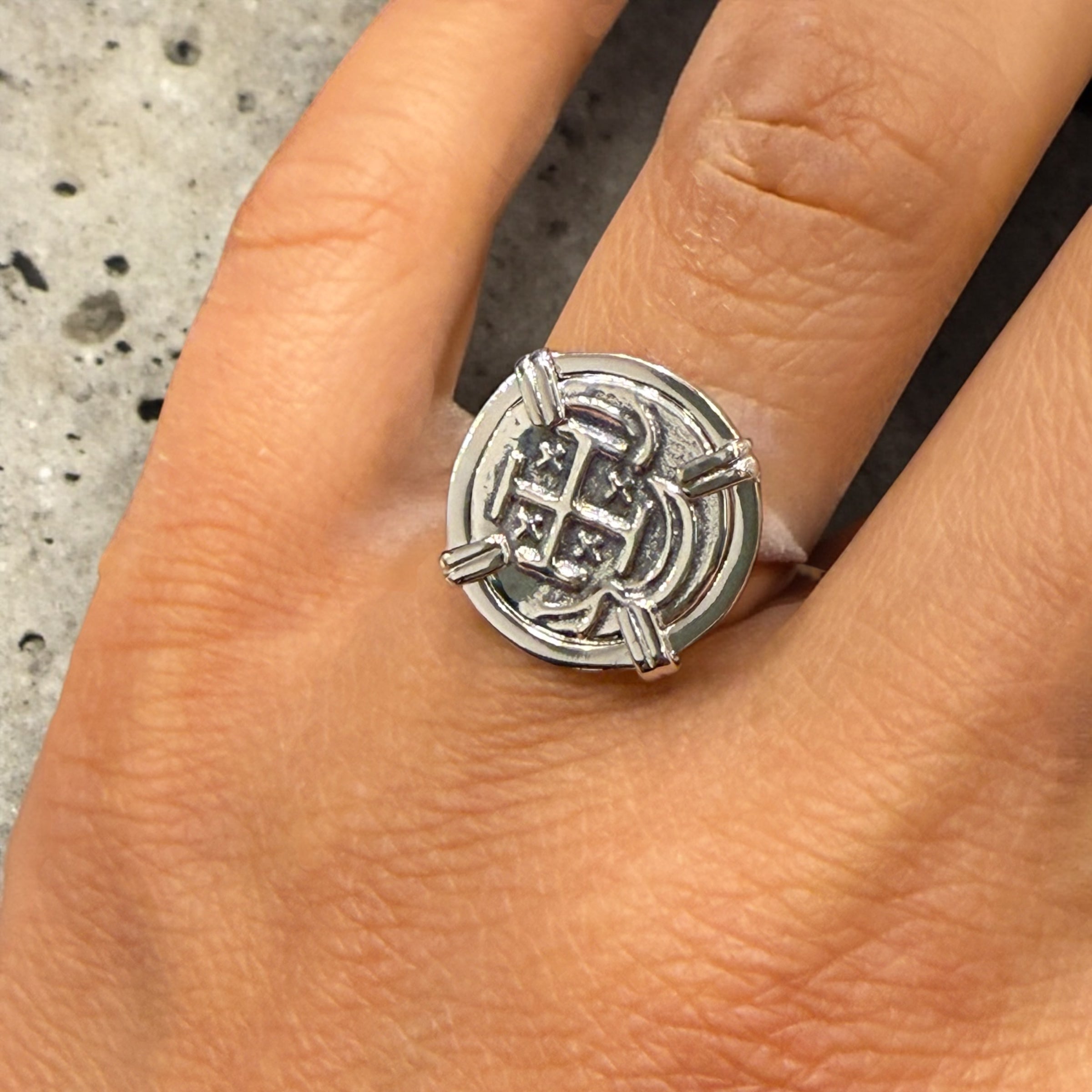 Gorgeous mini atocha coin ring