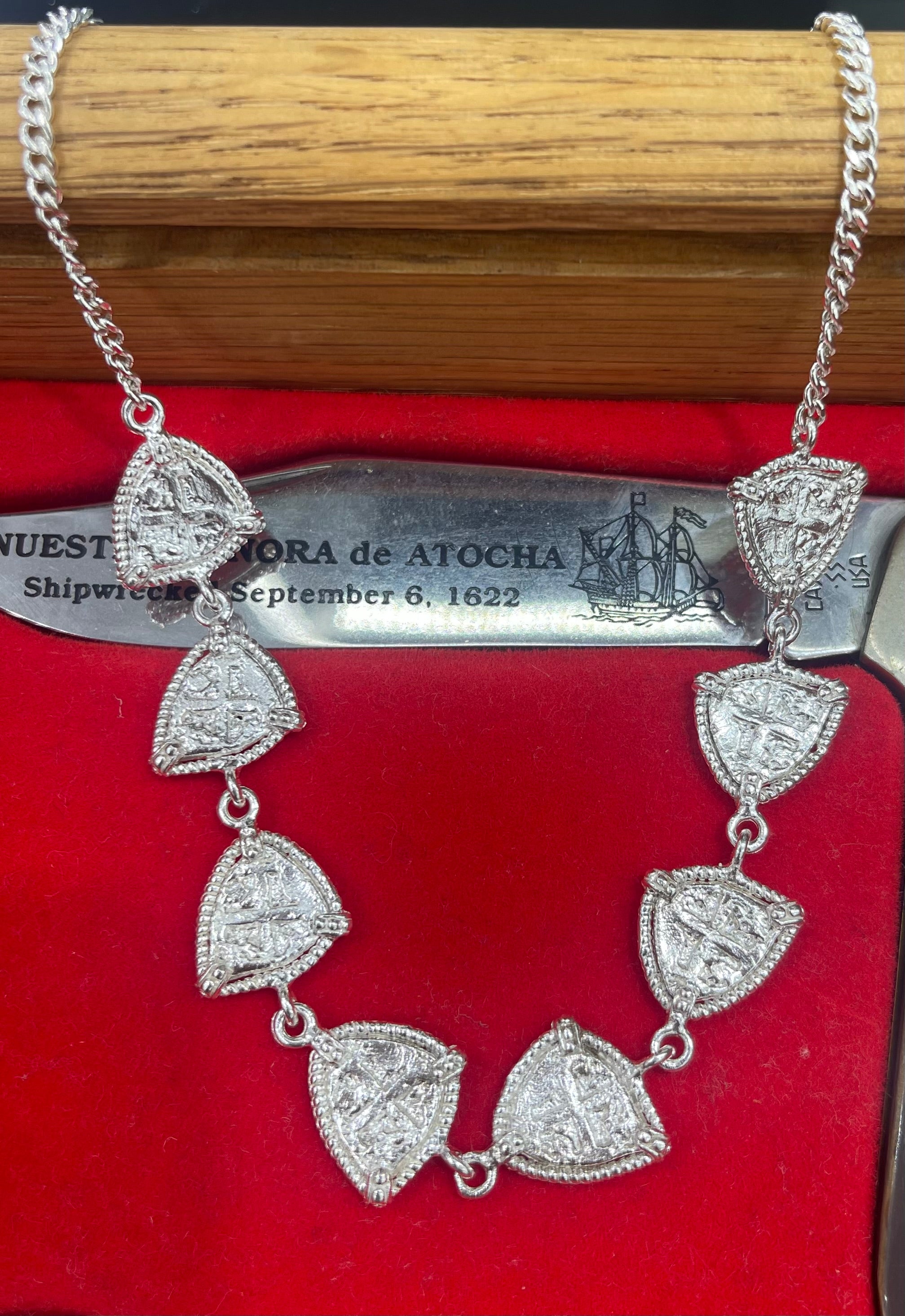 ATOCHA SILVER COIN NECKLACE HANDMADE FROM ATOCHA SILVER