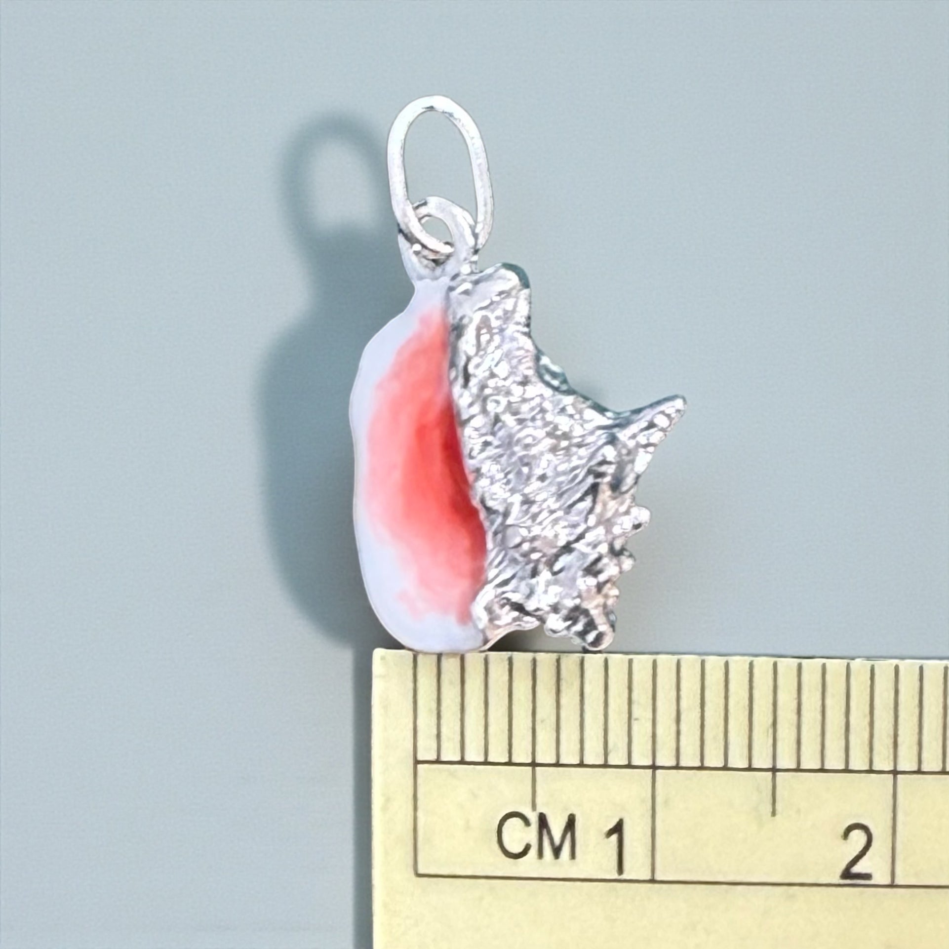 925 sterling silver handmade conch shell pendant