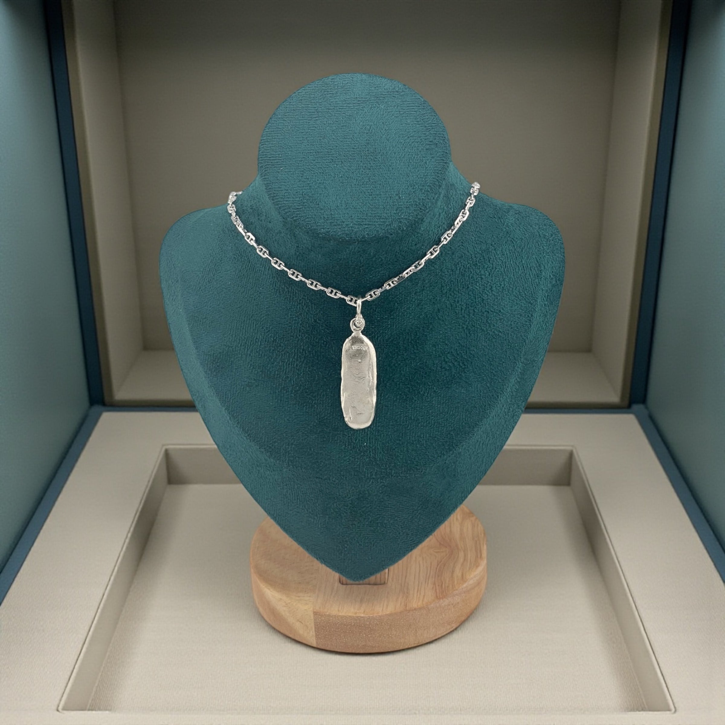 NUESTRA SENORA DE ATOCHA SOLID SILVER BAR PENDANT