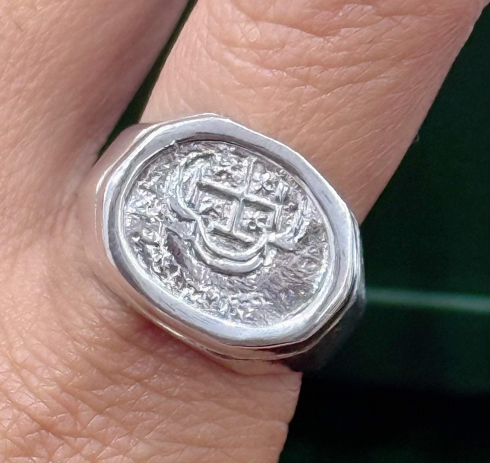 ATOCHA SILVER COIN RING