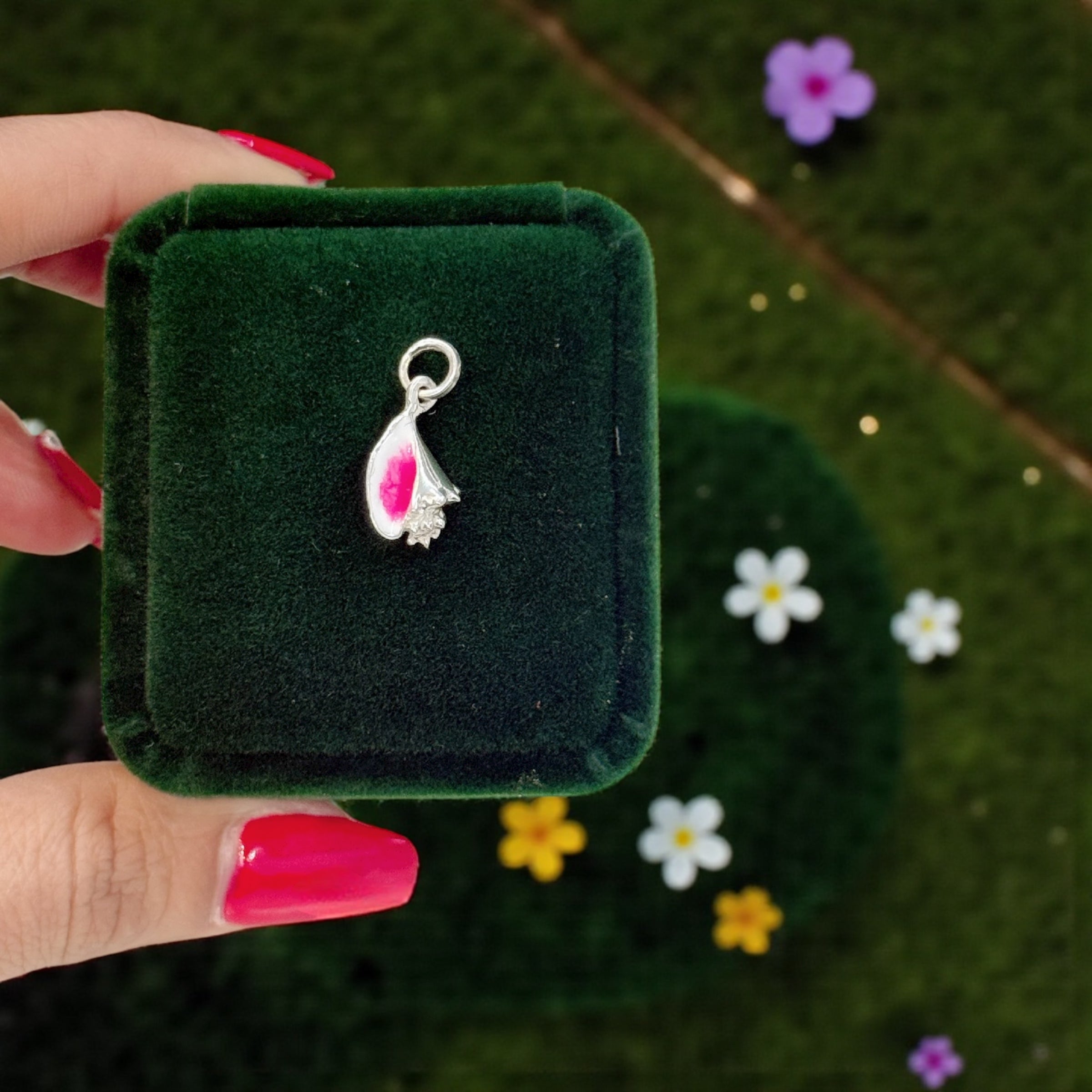 925 sterling silver handmade conch shell pendant