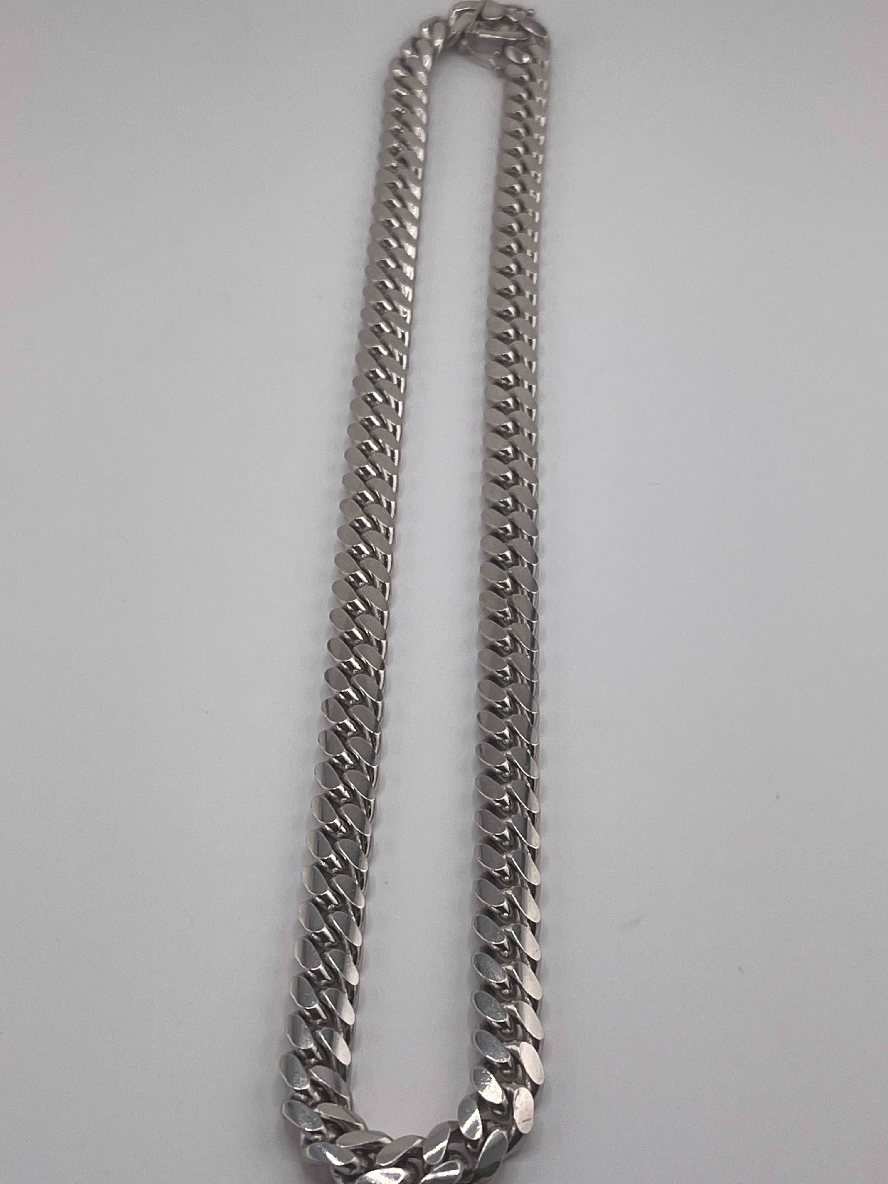 925 ITALIAN SOLID HEAVY STERLING SILVER CUBAN CHAIN 9MM