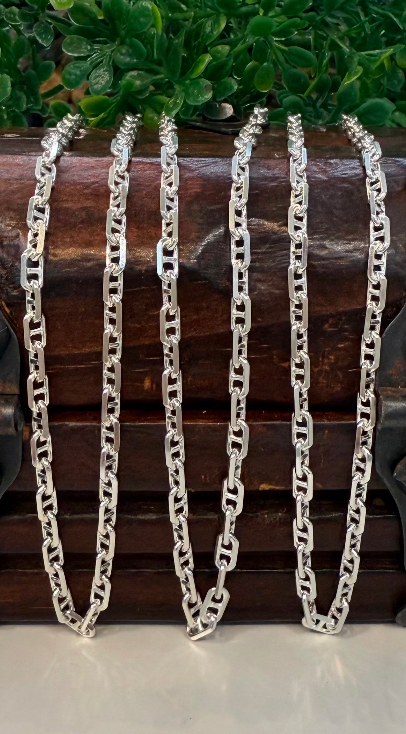 925 ITALIAN STERLING SILVER ANCHOR/MARINER LINK CHAIN 3.6mm SOLD PER PIECE
