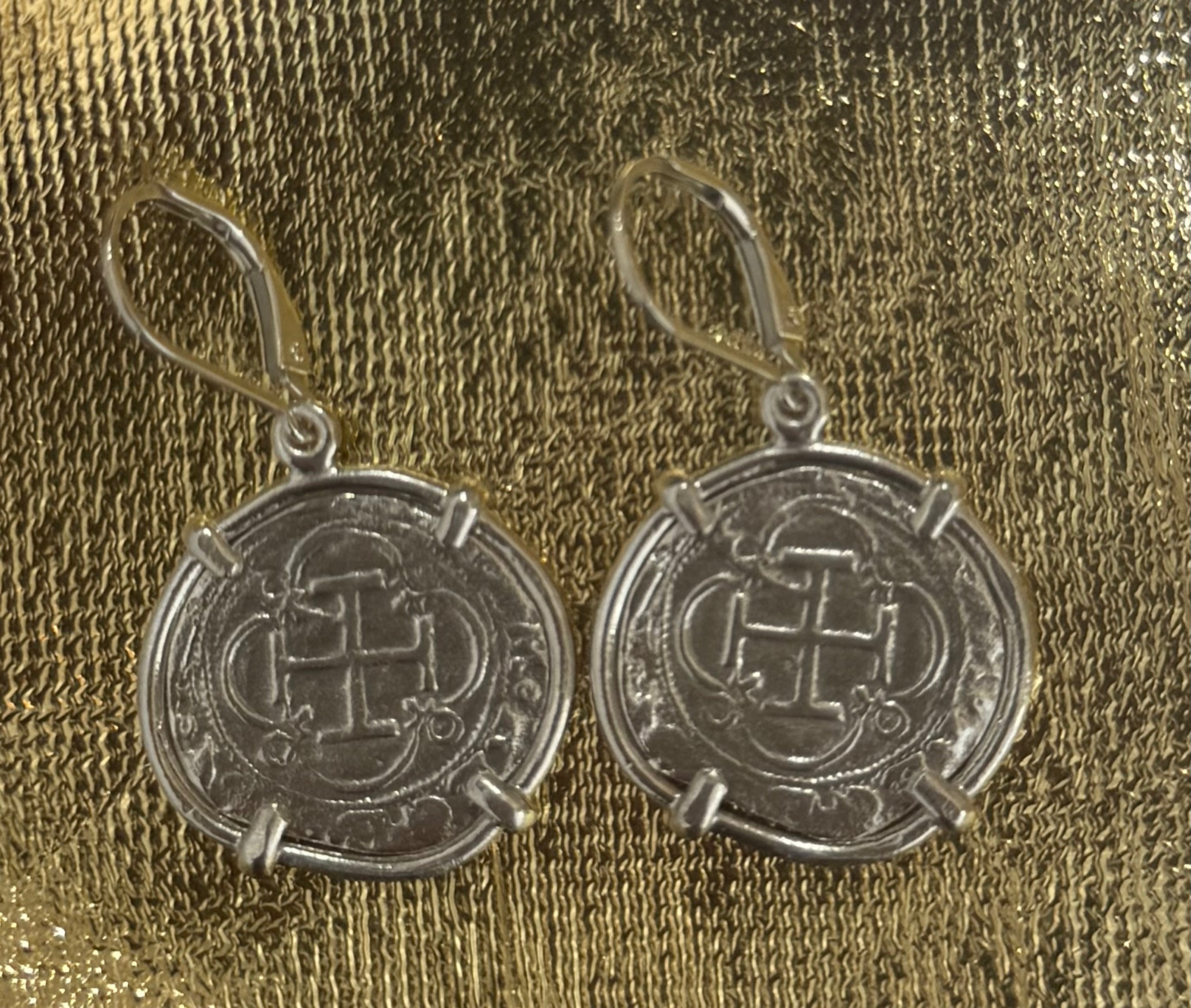 GORGEOUS ATOCHA SILVER COIN EARRINGS