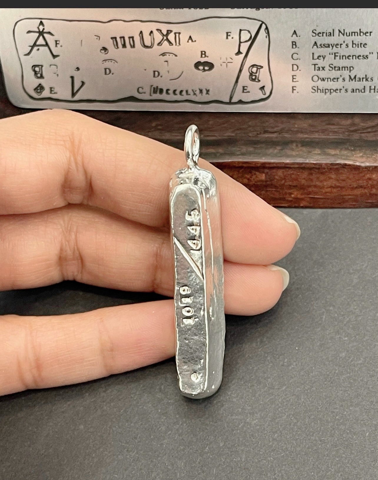 ATOCHA SILVER BAR PENDANT
