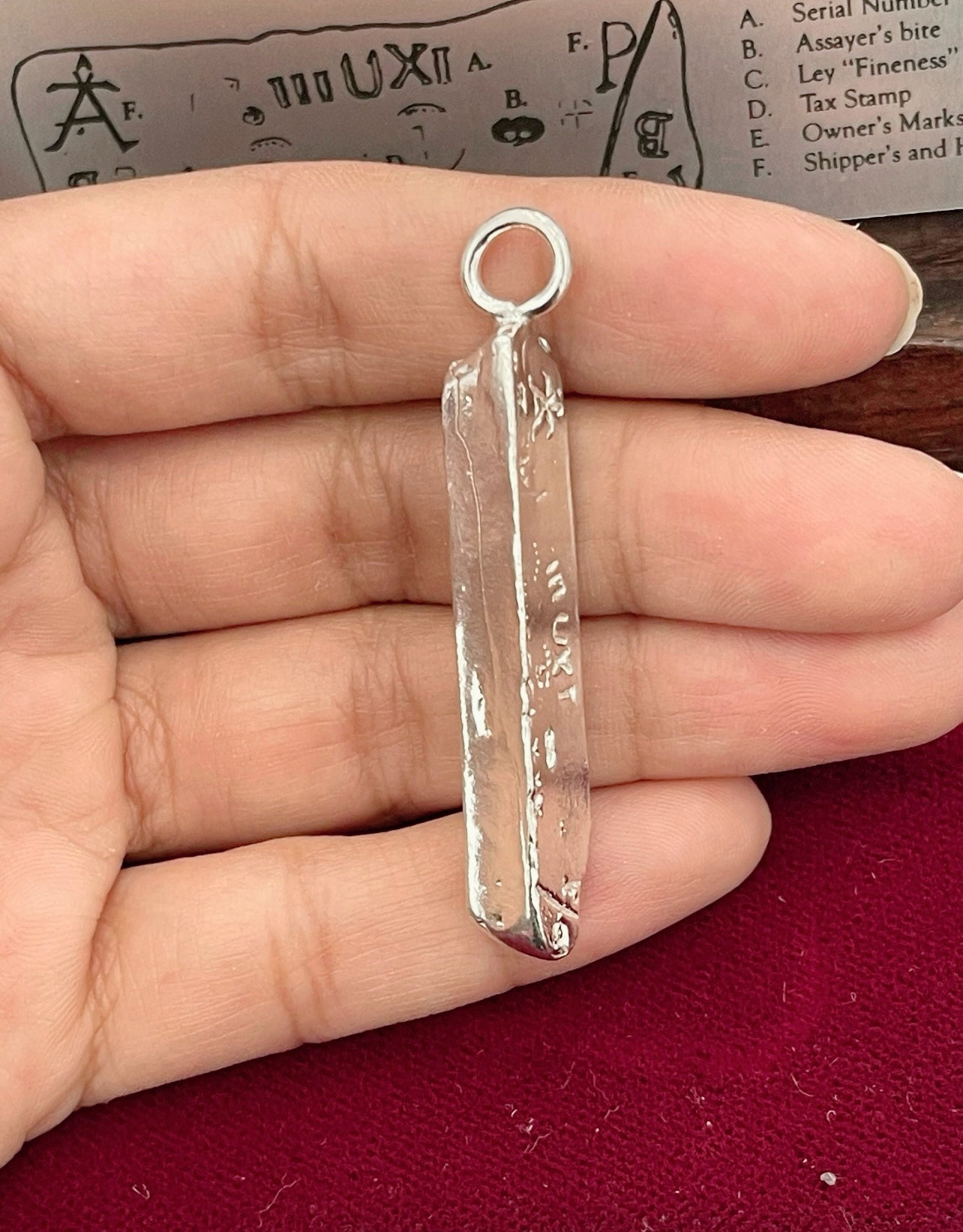 ATOCHA SILVER BAR PENDANT