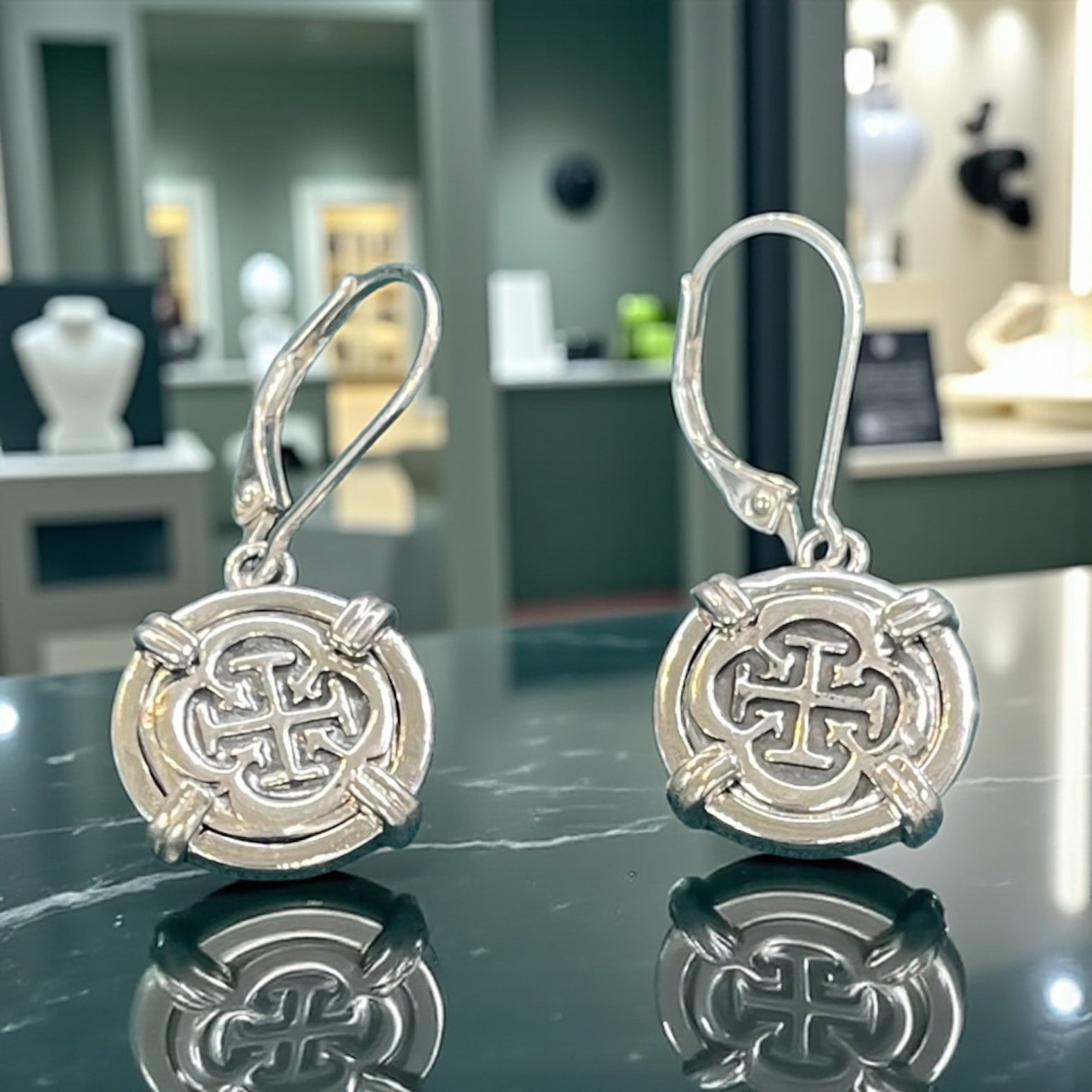 ATOCHA SILVER MINI COIN EARRINGS